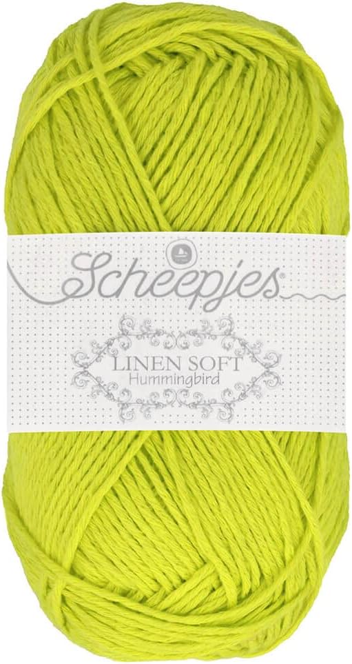 Scheepjes Linen Soft Yarn - 1 x 50g (Color 604 - Red) | Luxurious Blend of Linen, Cotton & Acrylic for Knitting & Crocheting