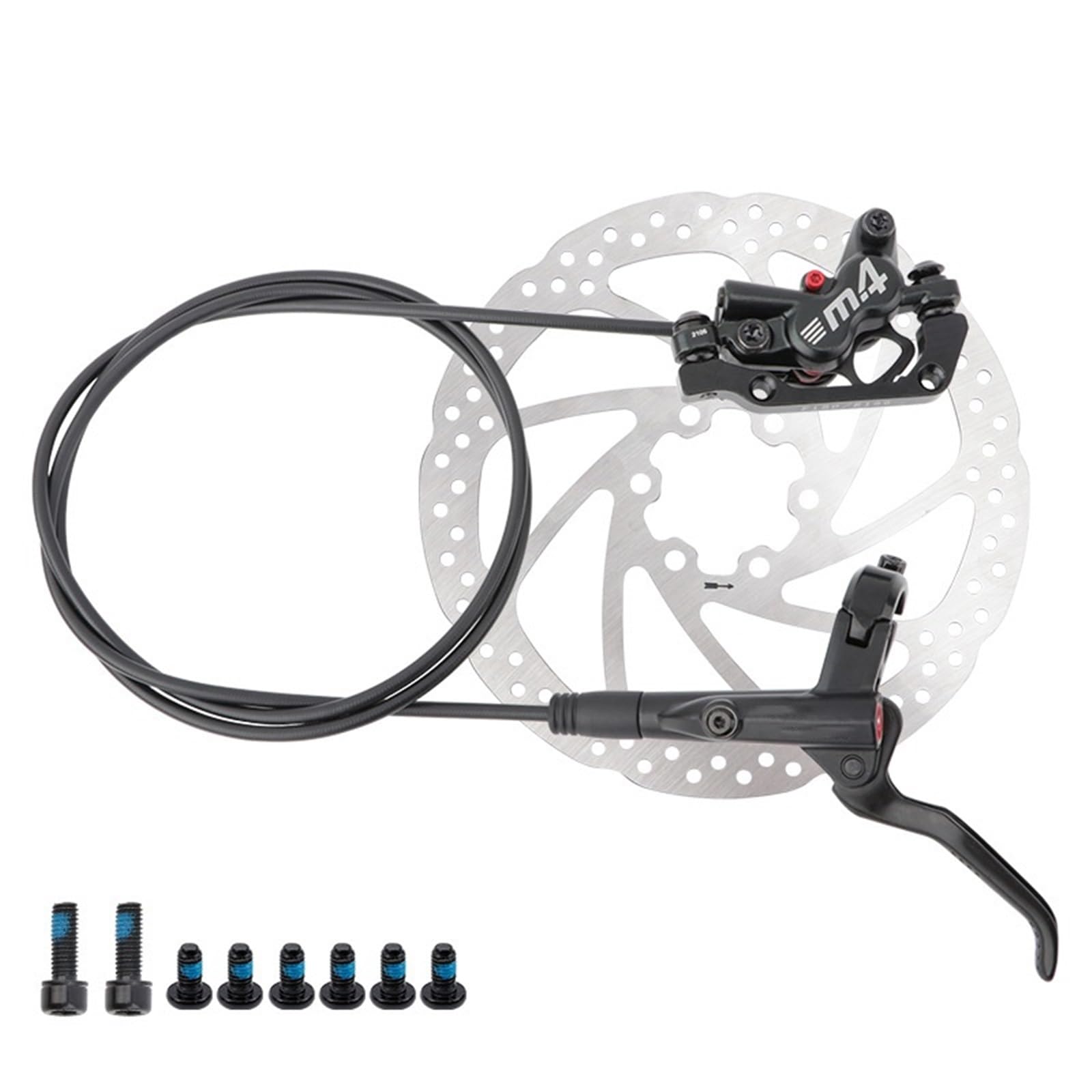 1 Coppia di Set di Freni a Disco, Kit di Freni a Disco Idraulici con Rotori da 160 mm, Anteriore Destro 800 mm, Posteriore Sinistro 1400 mm in Alluminio