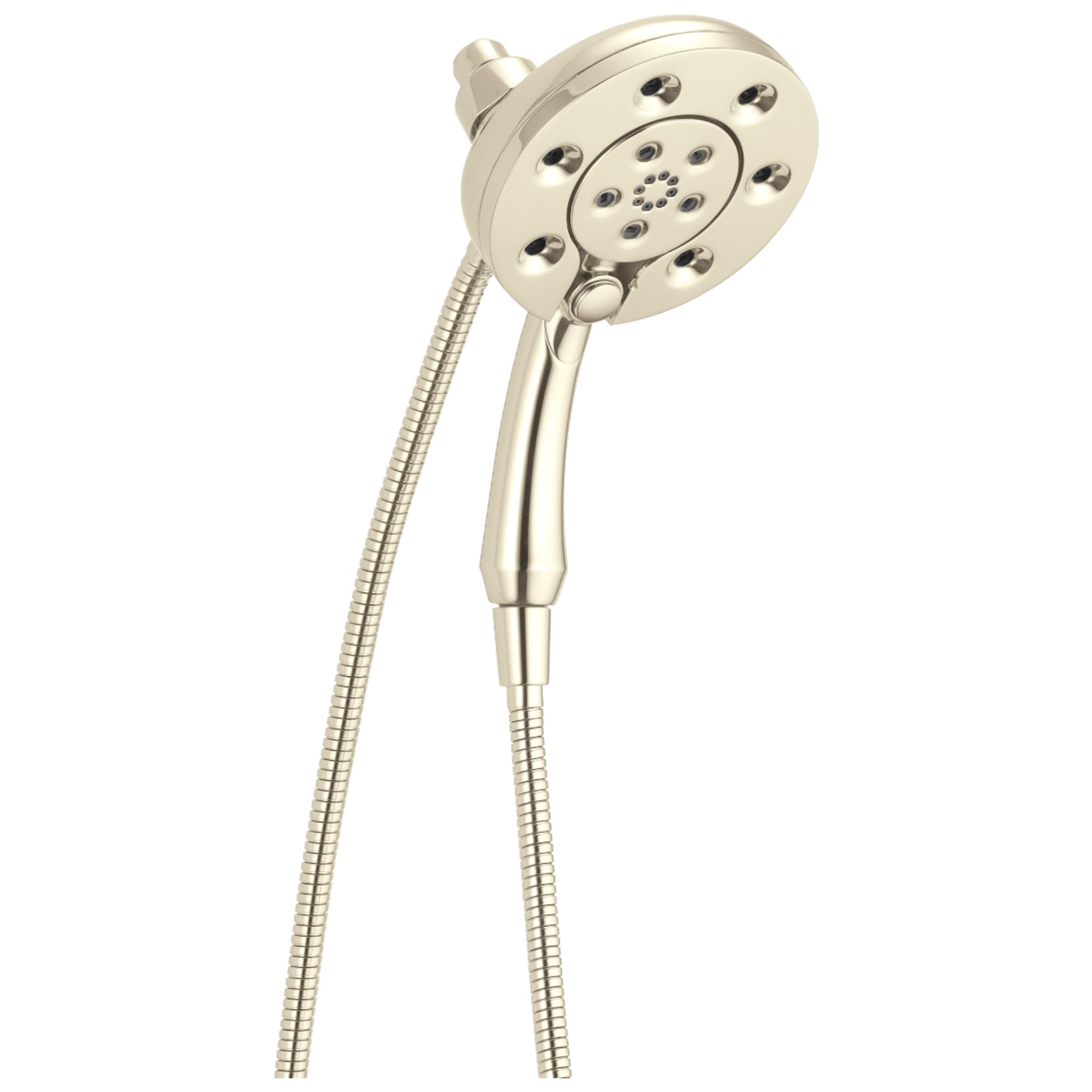 Pommeau de douche 2 en 1 Delta In2ition en nickel poli Lumicoat anti-traces