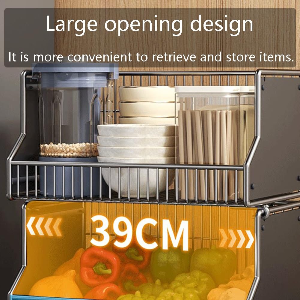 Scaffale da cucina resistente con ruote, organizer in metallo, multifunzione, portatile, per dispensa e spazi ristretti