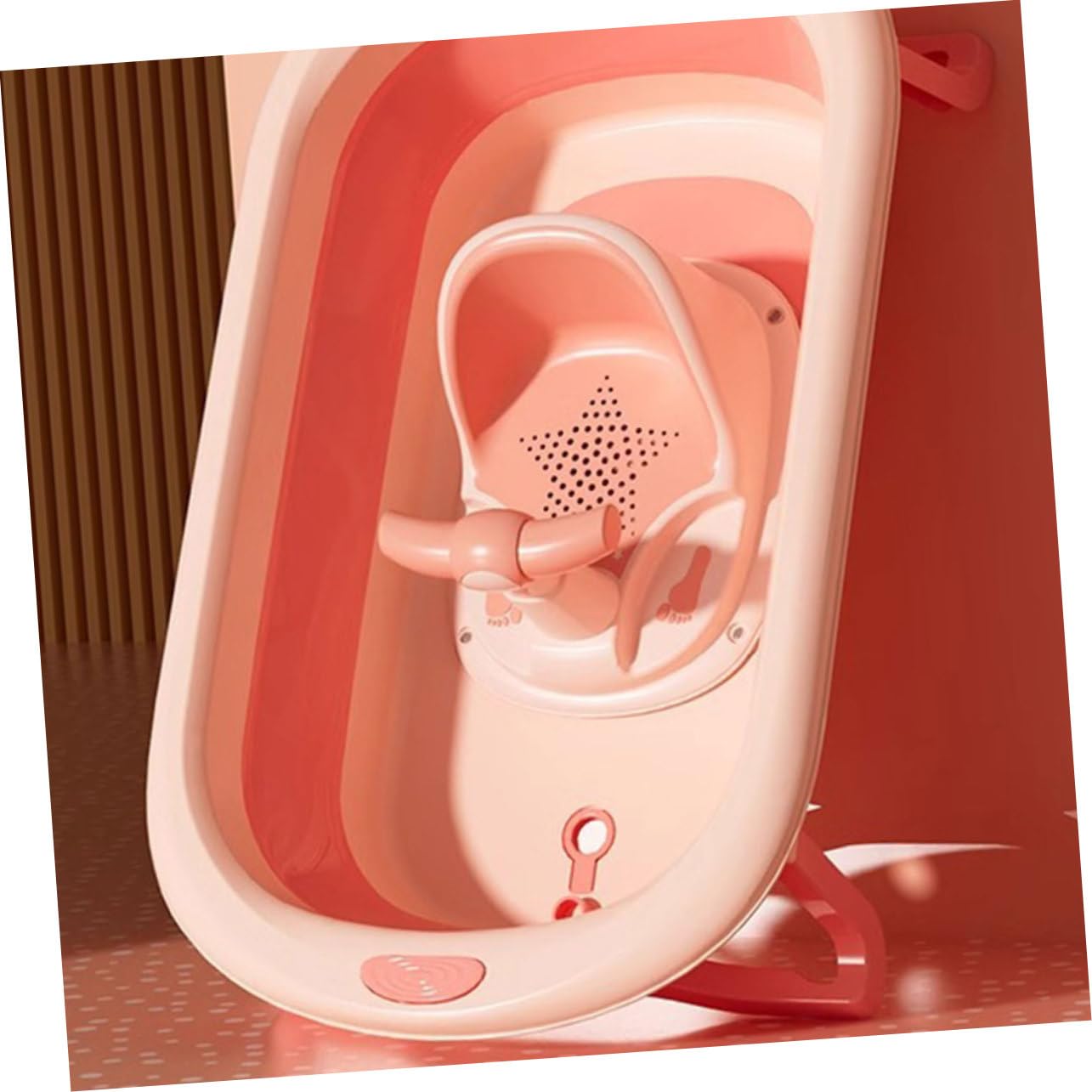 Healvian Babybadewannensitz für 6-12 Monate Babys mit Rutschfestem Design und Ergonomischer Form aus Pp und Tpe für Sicheres Baden zu Hause im Apartment