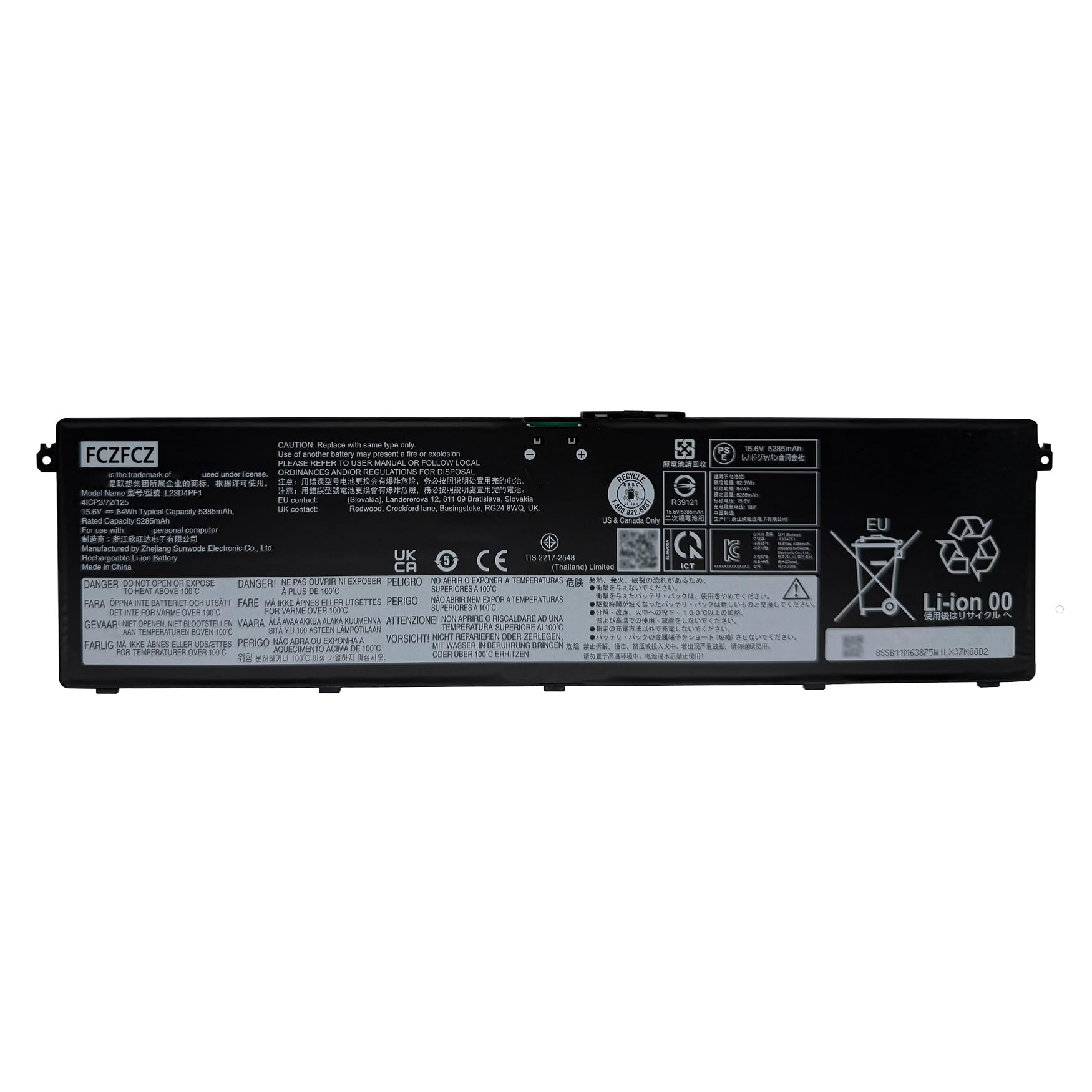 Amazon.com: FCZFCZ L23D4PF1 Battery 84Wh Replacement for Lenovo