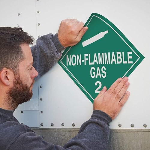 Miniatura 3 de Division 2.2 - Cartel de gas no inflamable, con texto, 10.75 x 10.75 pulgadas, vinilo autoadhesivo extraíble para aplicaciones a corto plazo, cumple