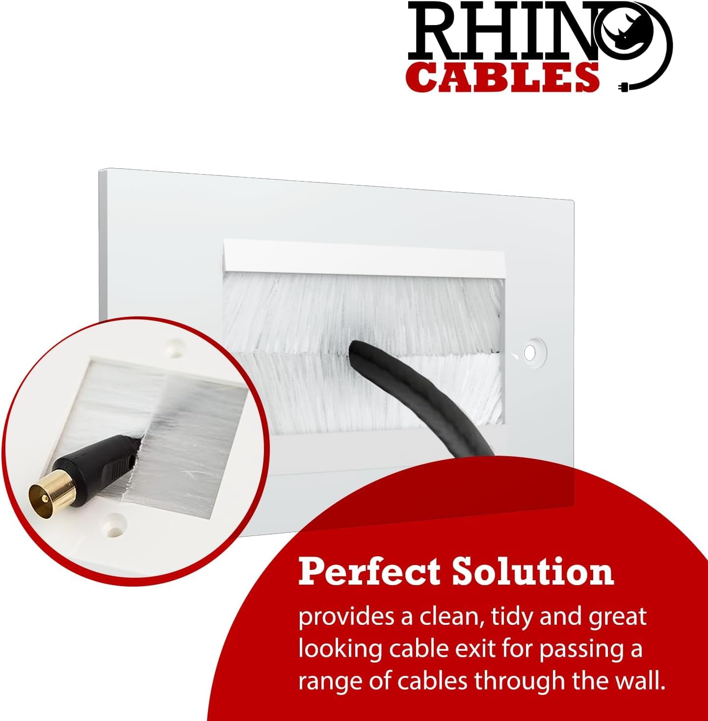 Piastra A Muro Per Spazzola, Piastra A Muro In Plastica Per Cavo Spazzola Coperchio Di Inserimento Porta Piastra Spazzola Doppia Apertura 90418739 - Foto 9