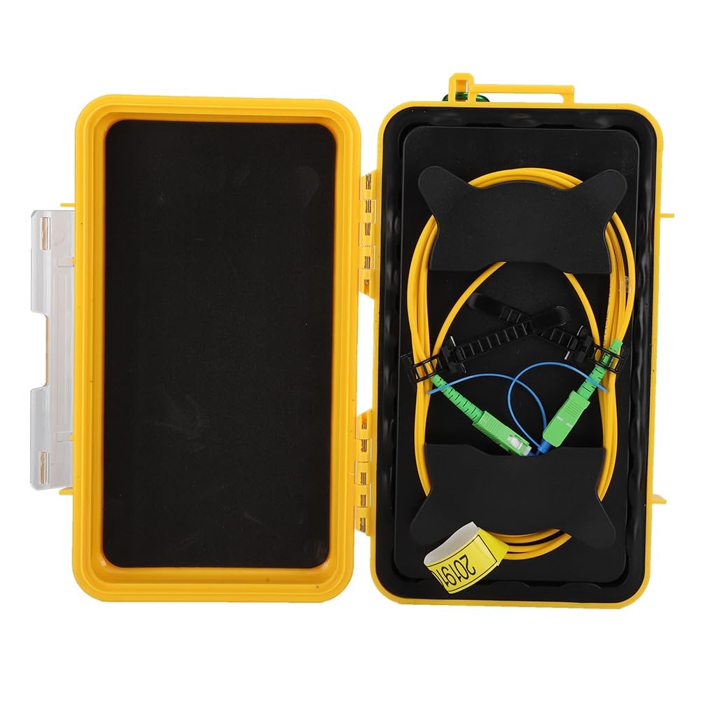 Elprico Cable de extensión OTDR de 1 km, caja de cable de lanzamiento OTDR de fibra óptica Anillo muerto SC/APC-SC/APC SM 1000m