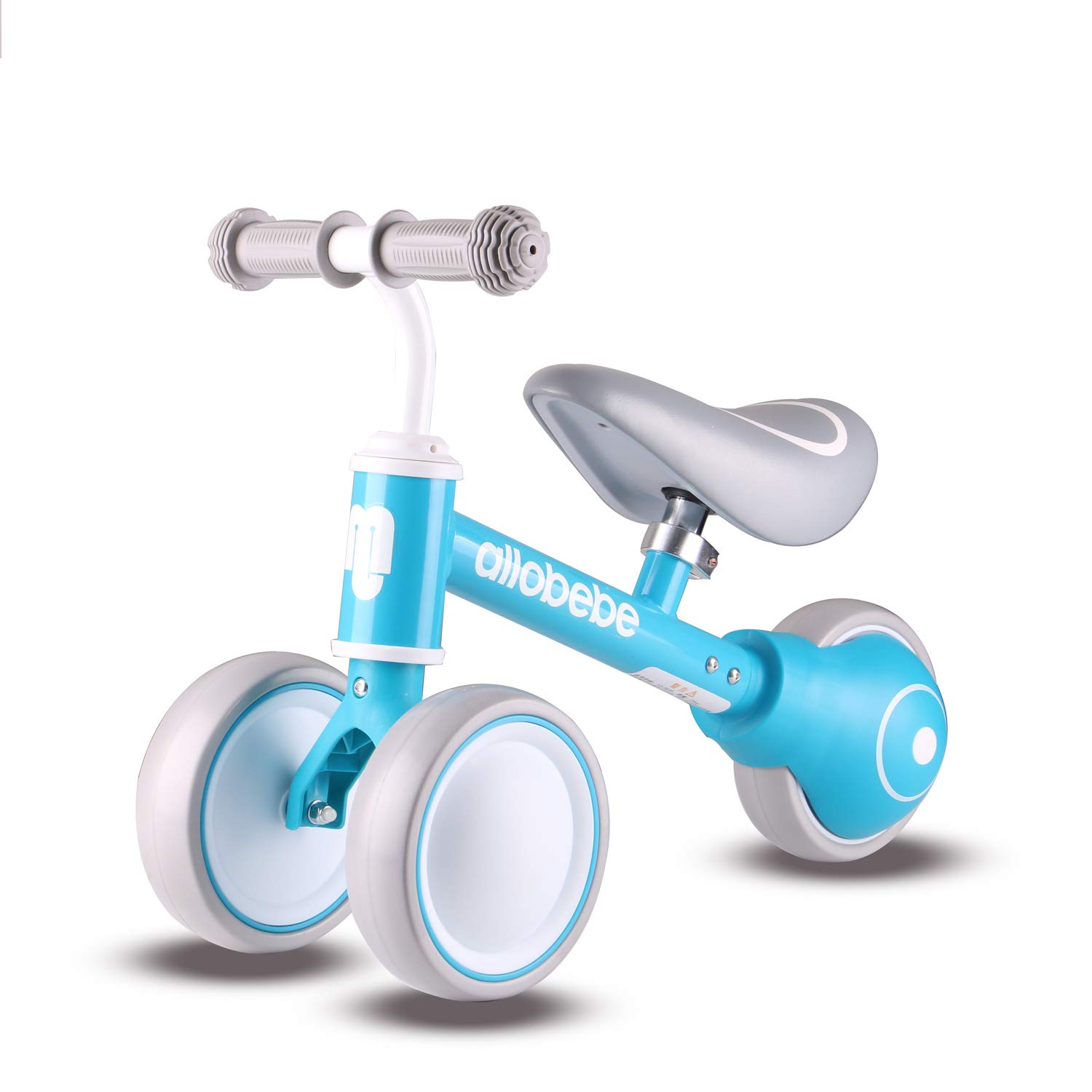 allobebe Baby Balance Bike, Cute Toddler Bikes 12-36 Months Gifts for 1 Year Old Girl Bike to Train Baby from Standing to Running with Adjustable Seat Silent & Soft 3 Wheels