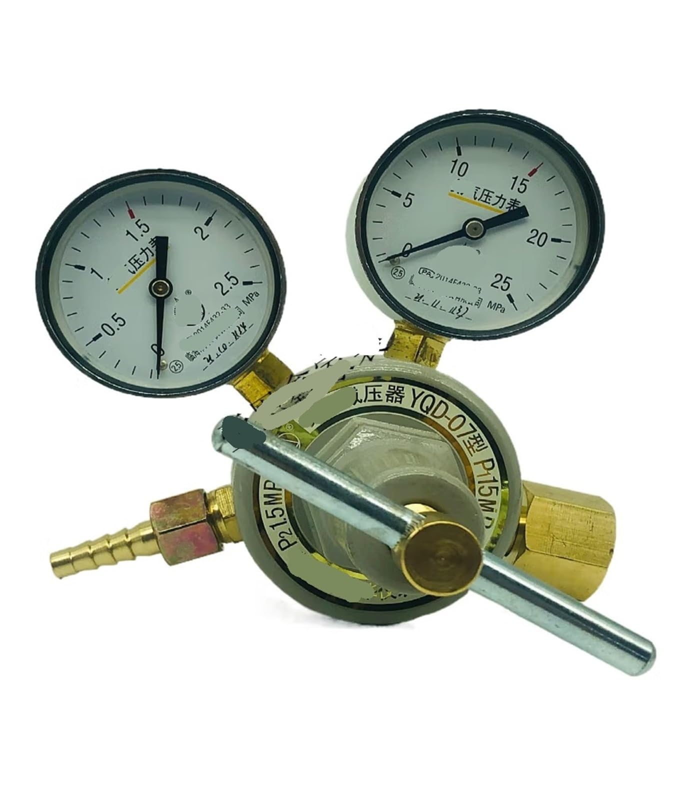 Manometer YQD-07 Kupferkörper Druckminderer Druckminderventil 2,5-25 MPa YQD-07 Typ 2,5 * 25 MPa