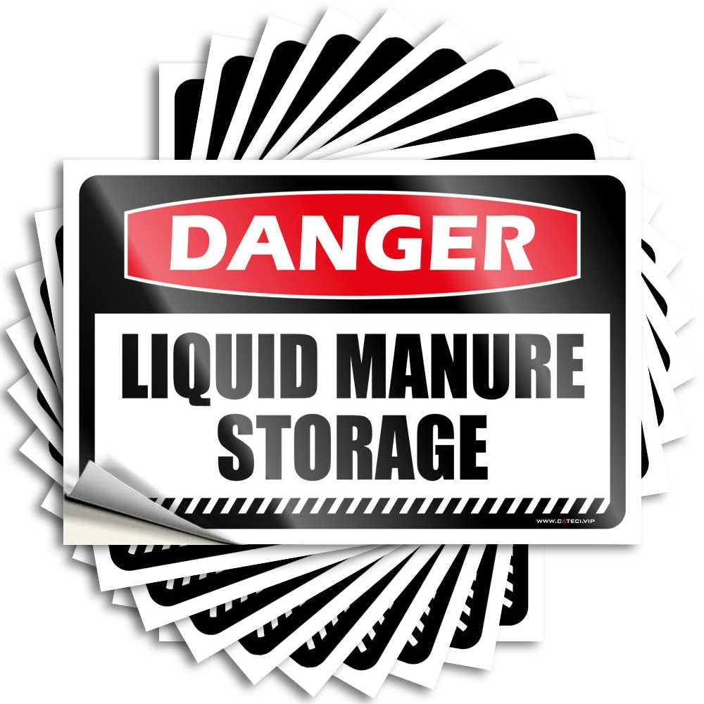Decal Bookish Haves Waterproof - Danger Liquid Manure Storage Hard Self Adhesive Decal for Christmas Use(6X9CM)