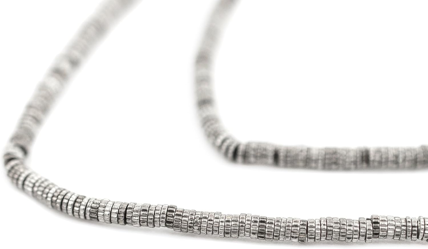 The Bead Chest Shiny Silver Patterned Gear Beads (2mm)