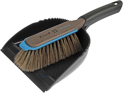 Miniatura 4 de Escoba de pelo de caballo suizo ahumado con mango y recogedorcepillo conjunto Kombi 3