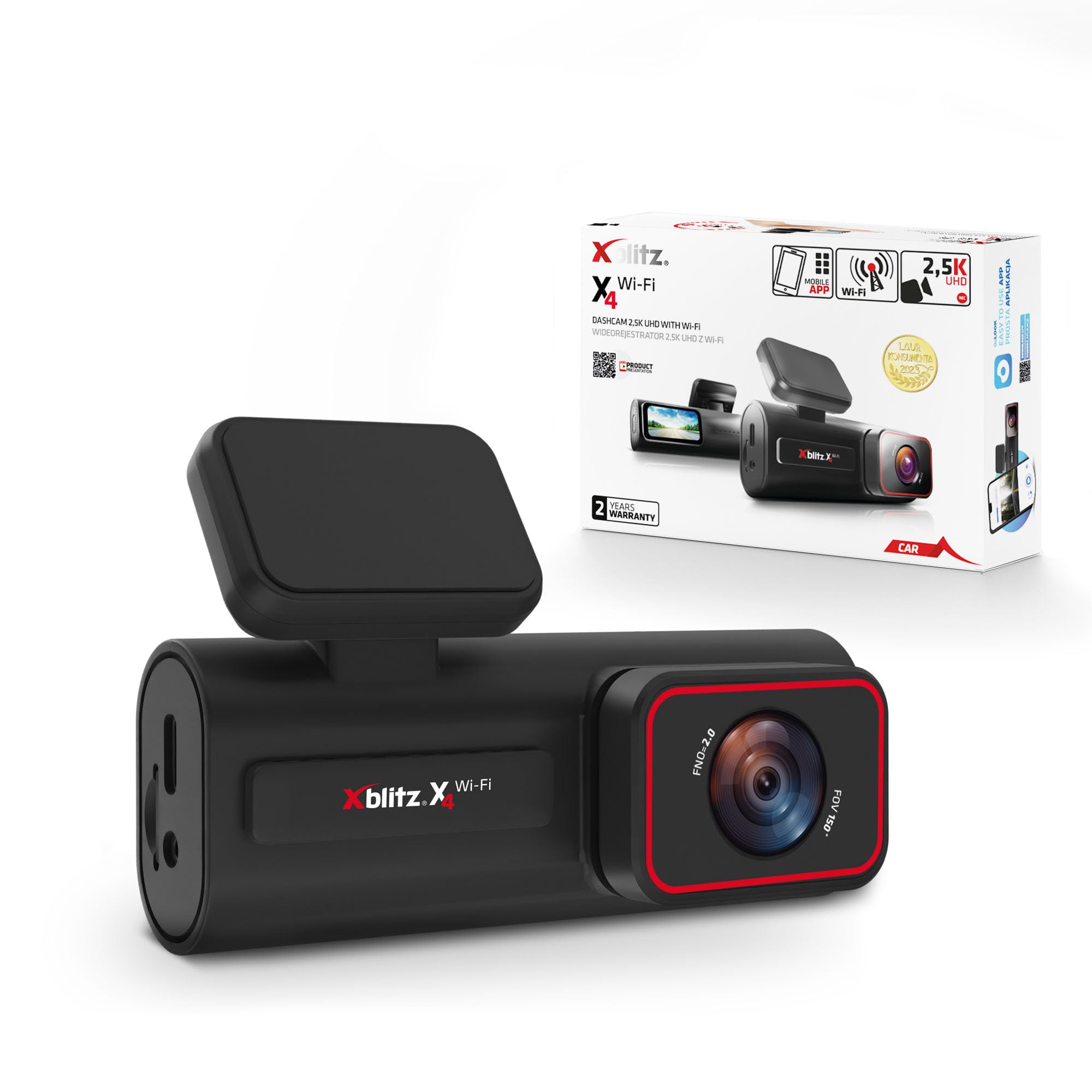 Xblitz Wideorejestrator samochodowy X4 WiFi