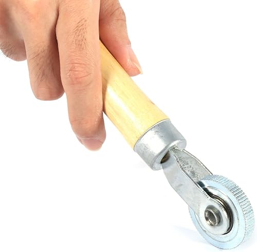 Miniatura 6 de Keenso - Herramienta de reparación de neumáticos de parche, mango de madera, tubo de puntada, punción, kit de herramientas de rodamiento de rodillos