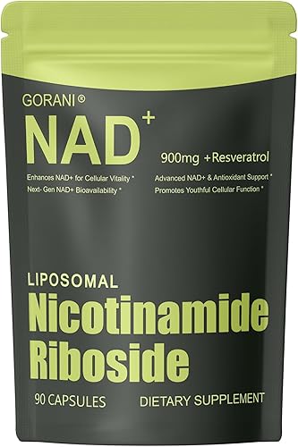 Suplemento alternativo NMNH - Suplemento liposomal NAD+ y resveratrol  90 cápsulas, tecnología de absorción mejorada para la salud celular, apoyo