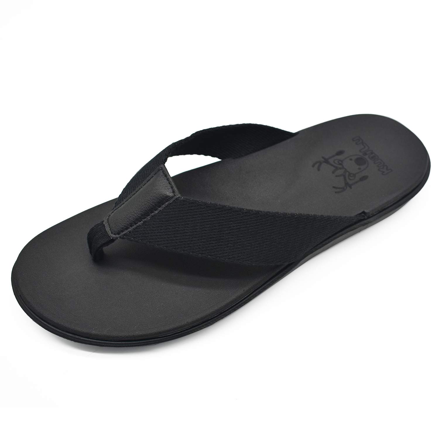KuaiLu Mens Recovery Sandals Orthotic Thick Cushion Open Toe Sport Slides With Comfortable Plantar Fasciitis Arch Support, Reduces Stress on Feet, Joints & Back Post-Exercise