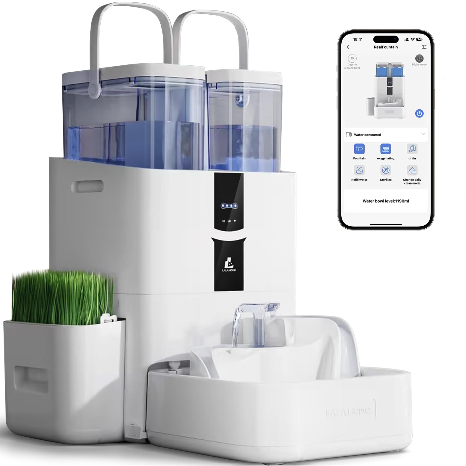 LALAHOME 10L Smart RealFountain