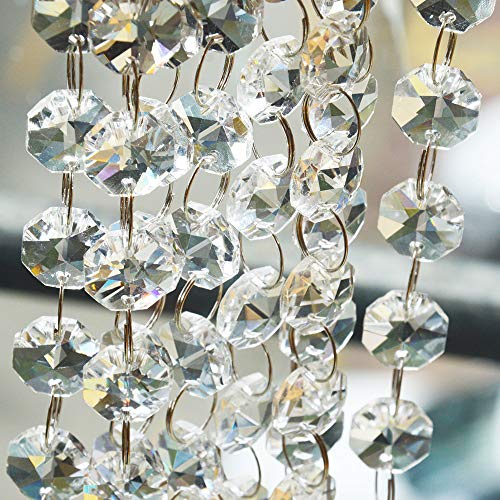 Crystal Beads for Chandelier Centerpieces 26.5-Ft Clear Glass Crystal Chandelier Beads Chain
