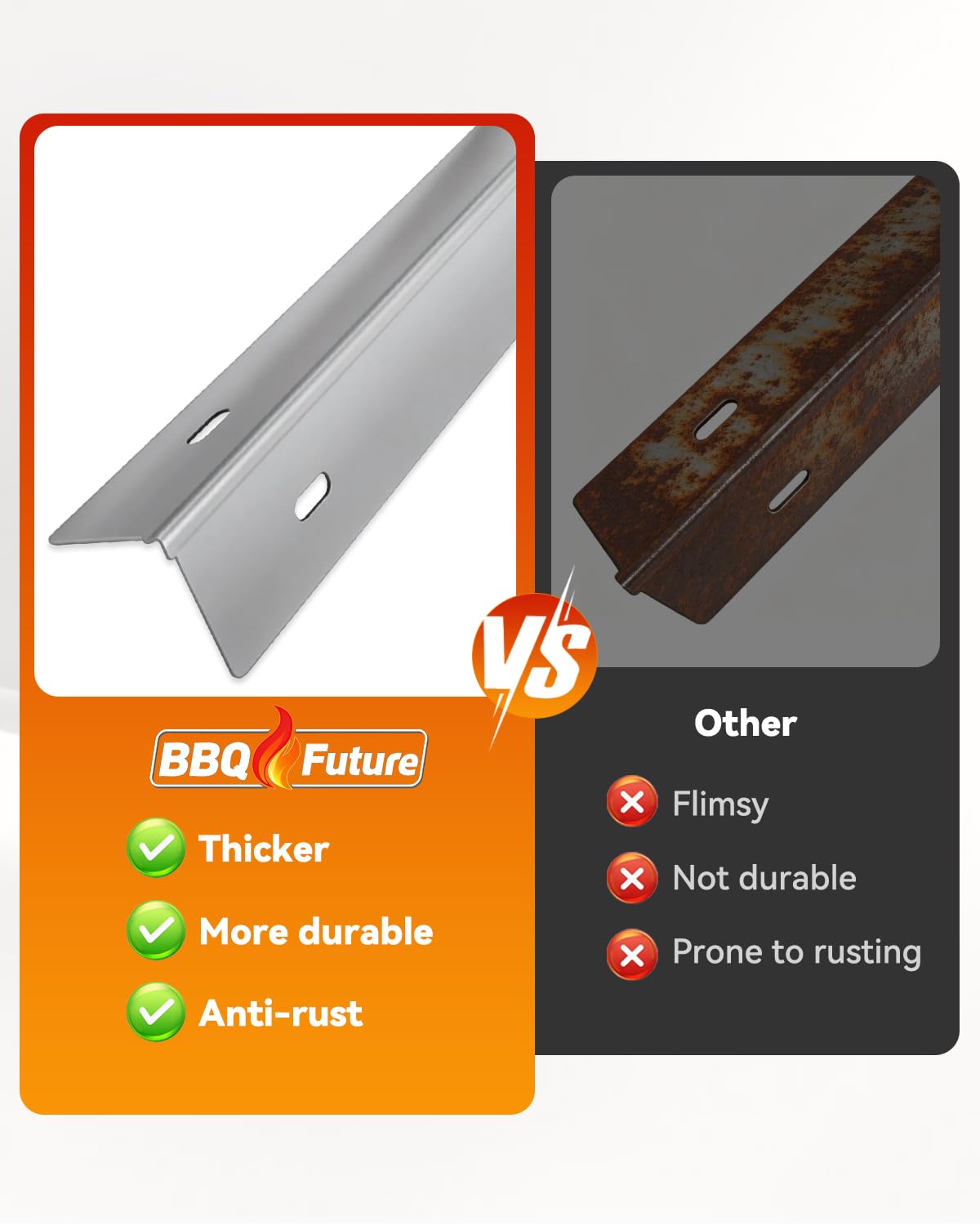 MixRBBQ Płyty grzewcze ze stali nierdzewnej, zestaw 4 części zamiennych do grilla Prestige 500 i Napoleon Grill Rogue Series