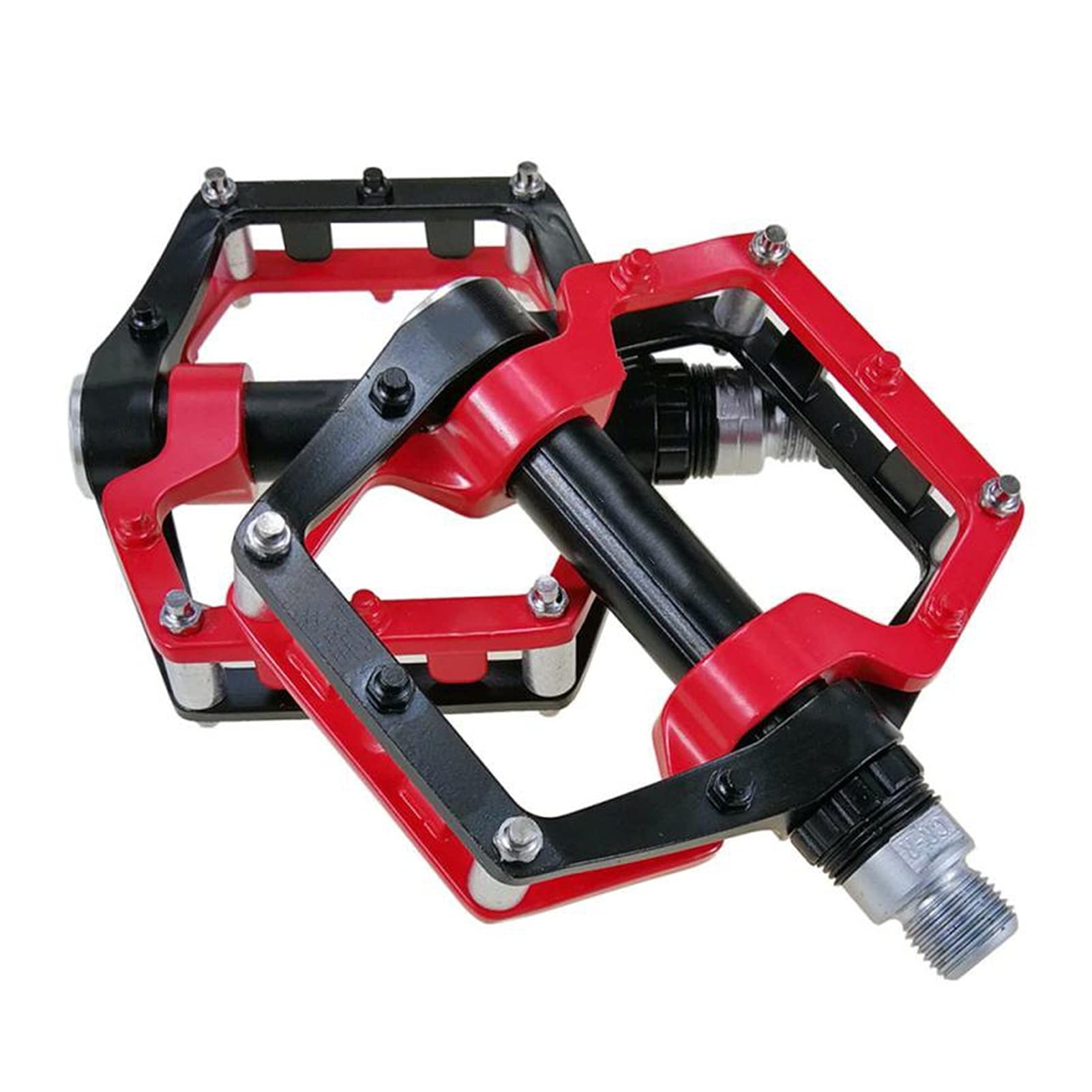 Pédale de vélo en alliage d'aluminium au design black red durable