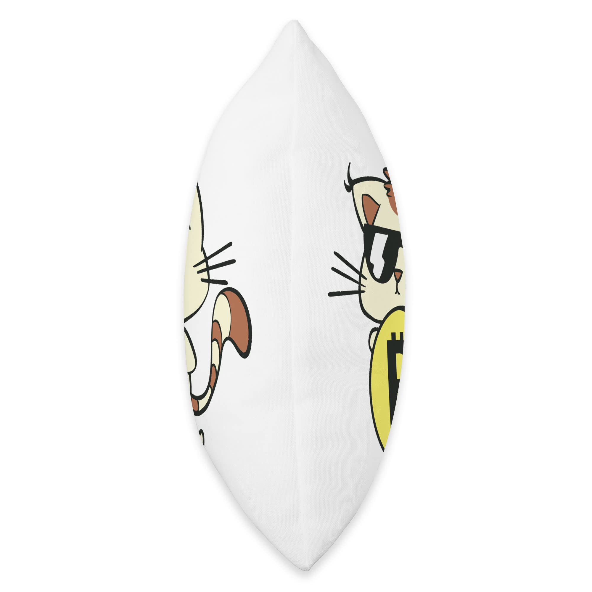 Amazon.com: Bitcoin Cat with Sunglasses Cute Cats BTC Crypto Throw Pillow :  Home & Kitchen