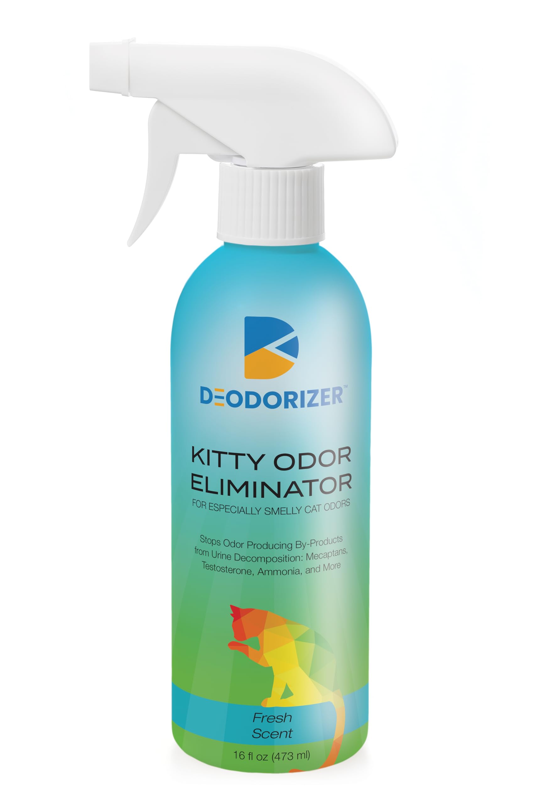 D-Odorizer Kitty Odor Eliminator - Eliminates Strong Cat Odors, Litter Box Deodorizer, Stop Odors from Cat Urine, Feces, Territorial Spray - 16oz Spray