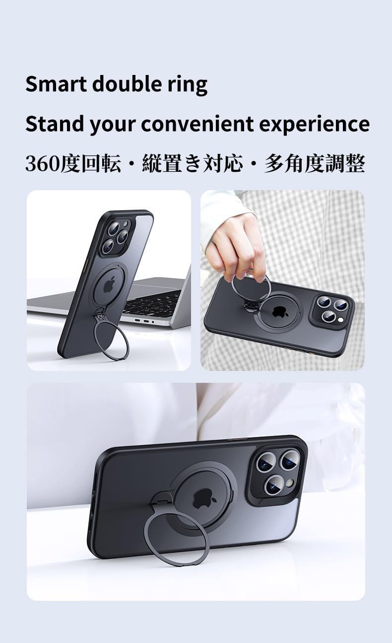 【状態良♬】iPhone12 128GB / ケース２つ付き Amazon.co.jp: 2024最新 ダブルリング iPhone12 iPhone 12 Pro ケース