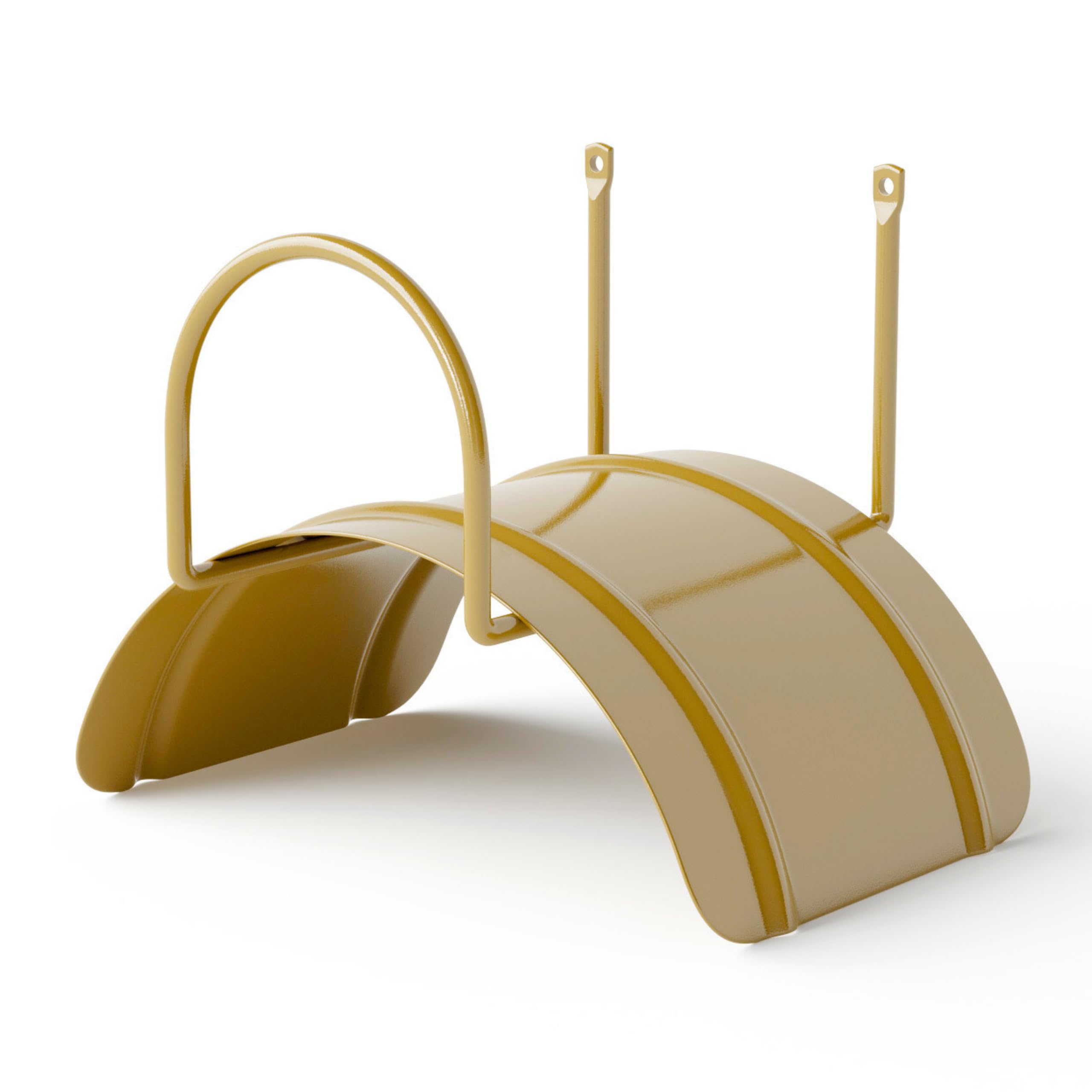 LIVLIG | Hose Holder Wall, Garden Hose Hanger Made of Steel, Hose Holder for Garden Hoses 1/2” up to 30m, Color: Gold