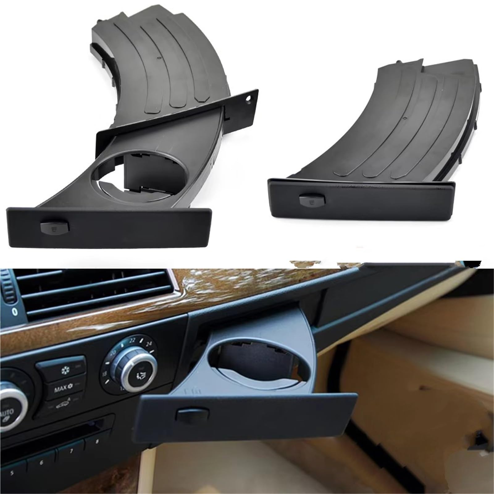 Auto Becherhalter Kompatibel Mit Für 5er 525 2004 2005 2006 2007 Auto Front Getränkehalter OEM： 51459125622 51459125626 1 Stück