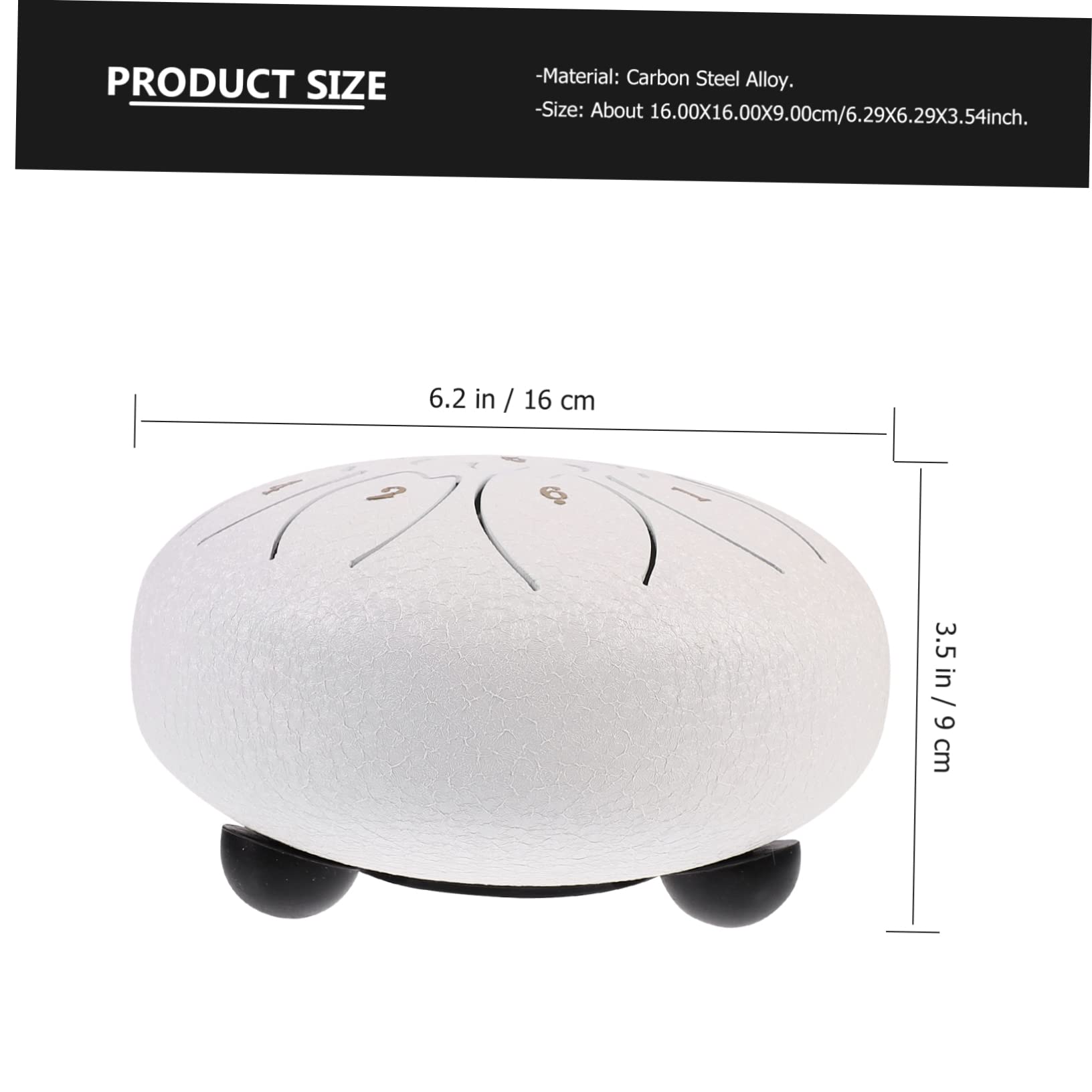 Sosoport 6-inch Steel Tongue Drum Handpan Percussion Instrument for Meditation Music Practice