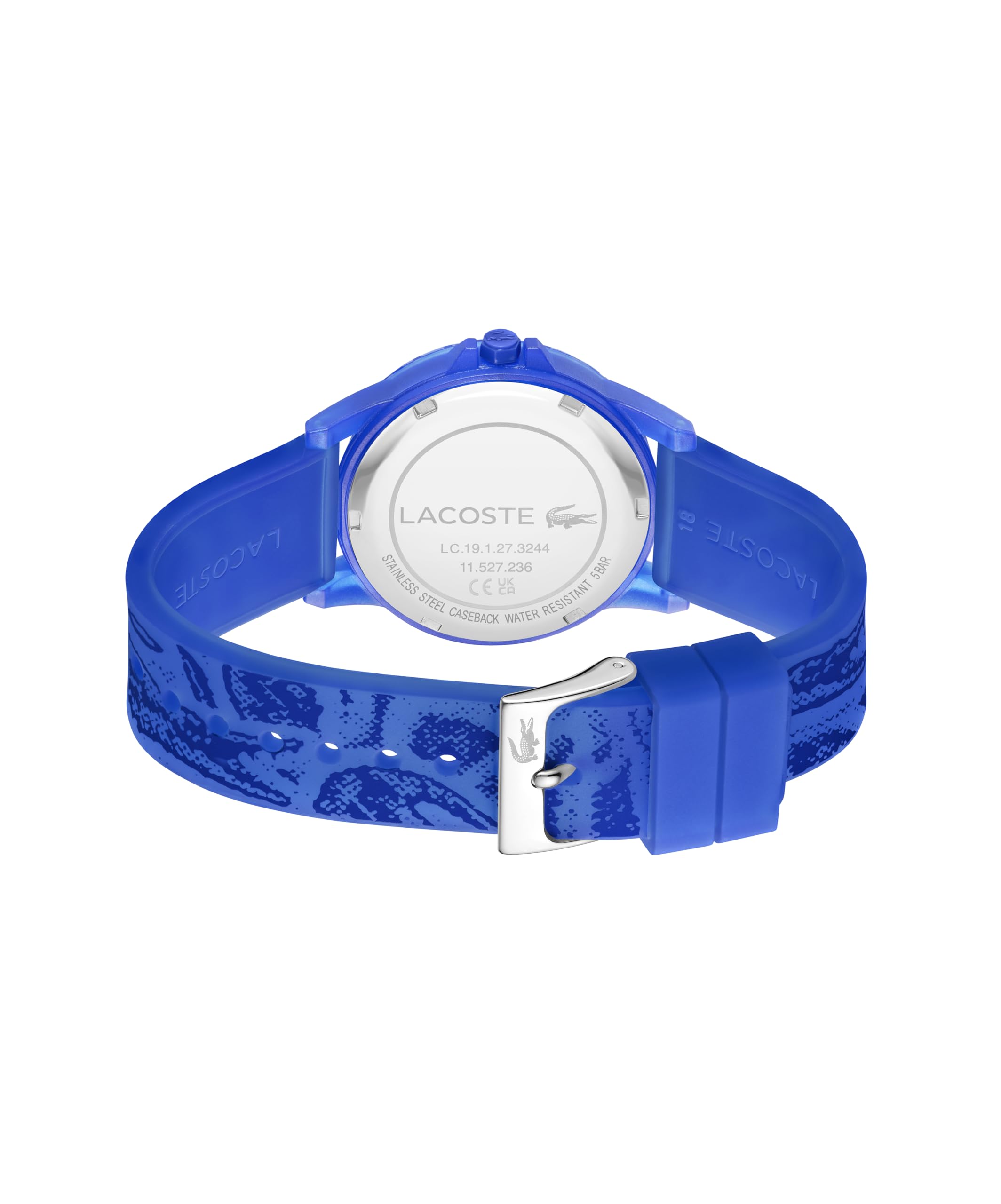 Lacoste Rider analogowy zegarek dziecięcy, mechanizm kwarcowy, wodoodporny, silikonowy pasek, unisex, prezent dla chłopców i dziewcząt, NIEBIESKI, pasek