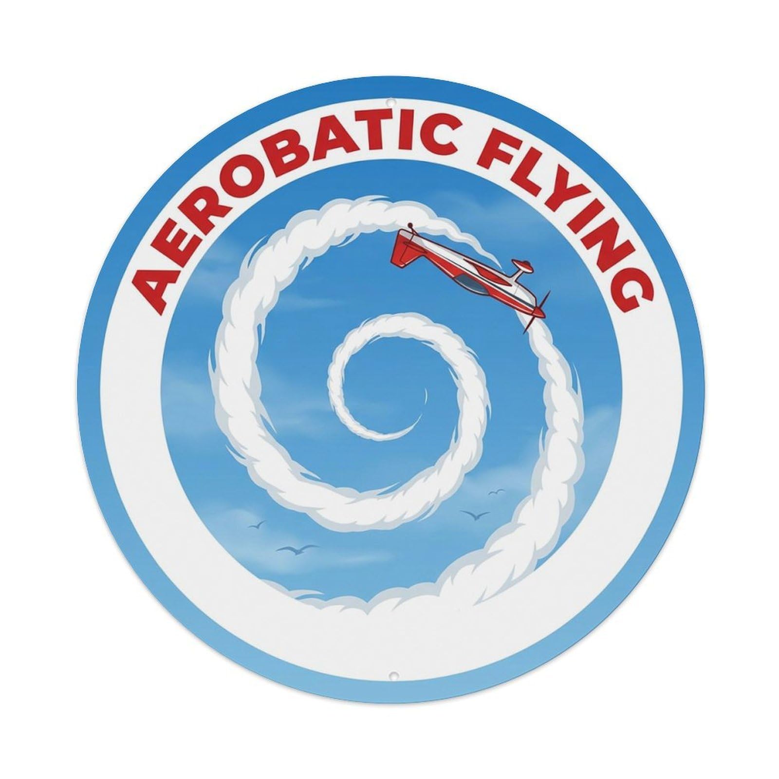 Vintage Aerobatic Flying Extreme Sports Vintage Metal Tin Sign Plaque Wall Decor for Cafe, Club Bar, Office, Garden Metal Poster 8x8Inch