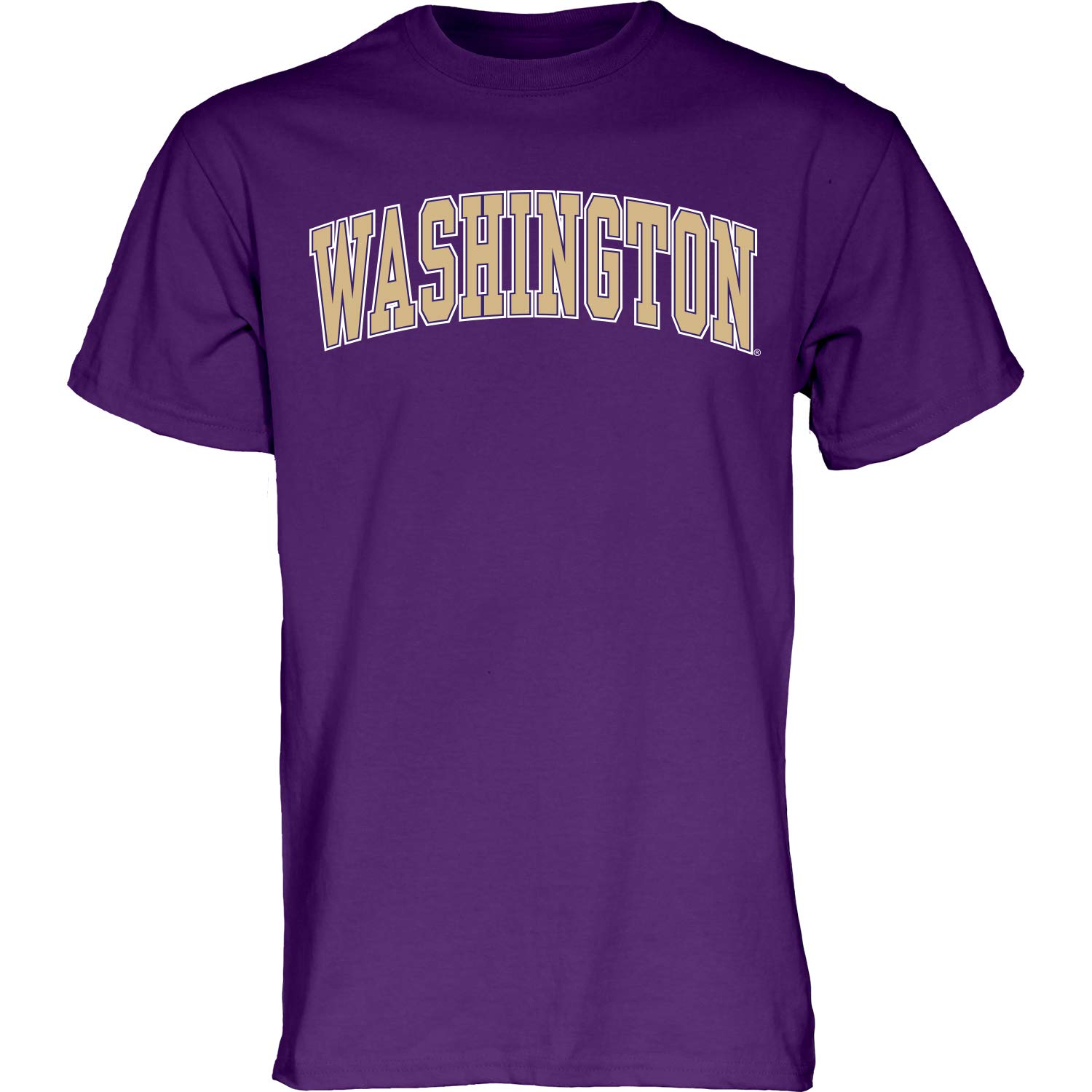 Blue 84 NCAA Washington Huskies Mens Arching Team Color Short Sleeve T Shirt, Washington Huskies Purple, X-Large โ image 1