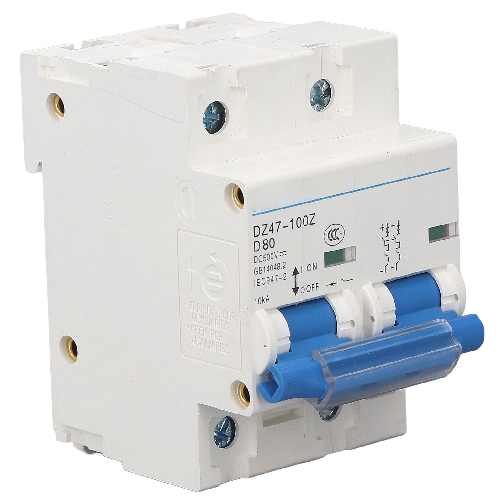 Heschen Interruttore Miniatura DC HSB6C-DC 2 Poli - Per Impianti Fotovoltaici, 500V 80A, Montaggio DIN - Foto 7