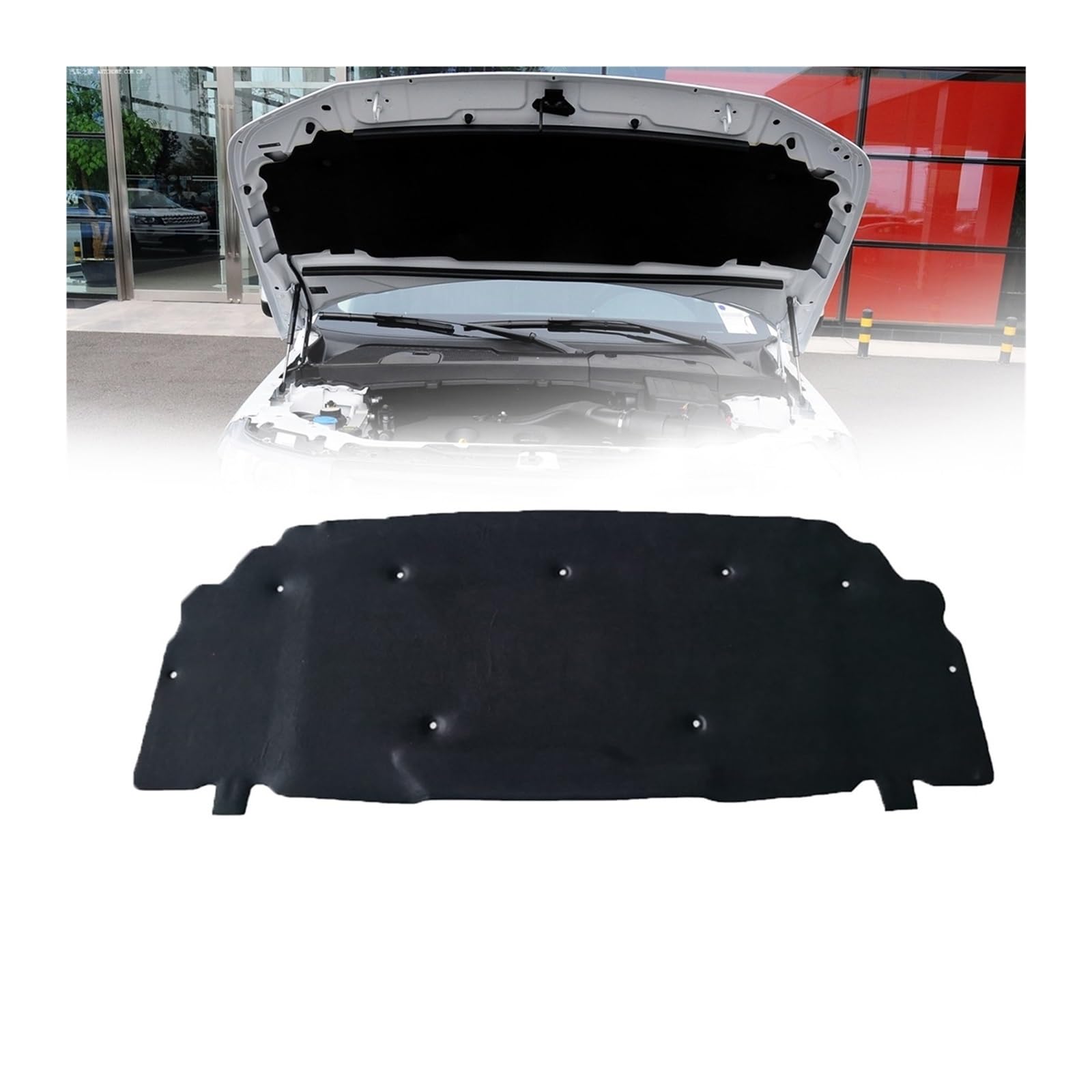 Front Engine Hood Insulation Pad Sound Heat Cotton Soundproof Mat Cover Foam Fireproof Compatible for Land Rover Freelander 2 2005-2015