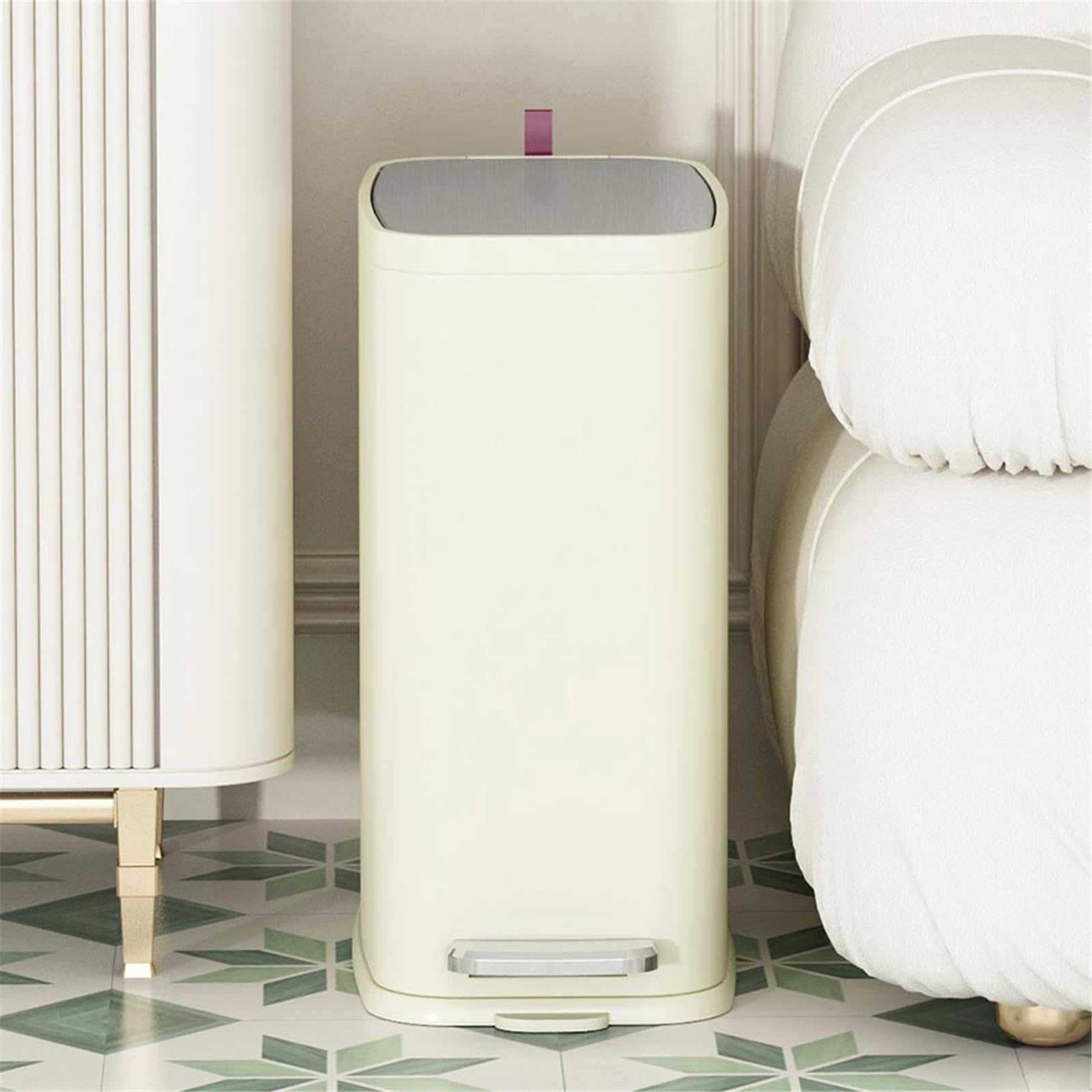 Pattumiera e pattumiera Bidone Della Spazzatura, Camera Da Letto, Ufficio, Cucina per oggiorno(Nero)