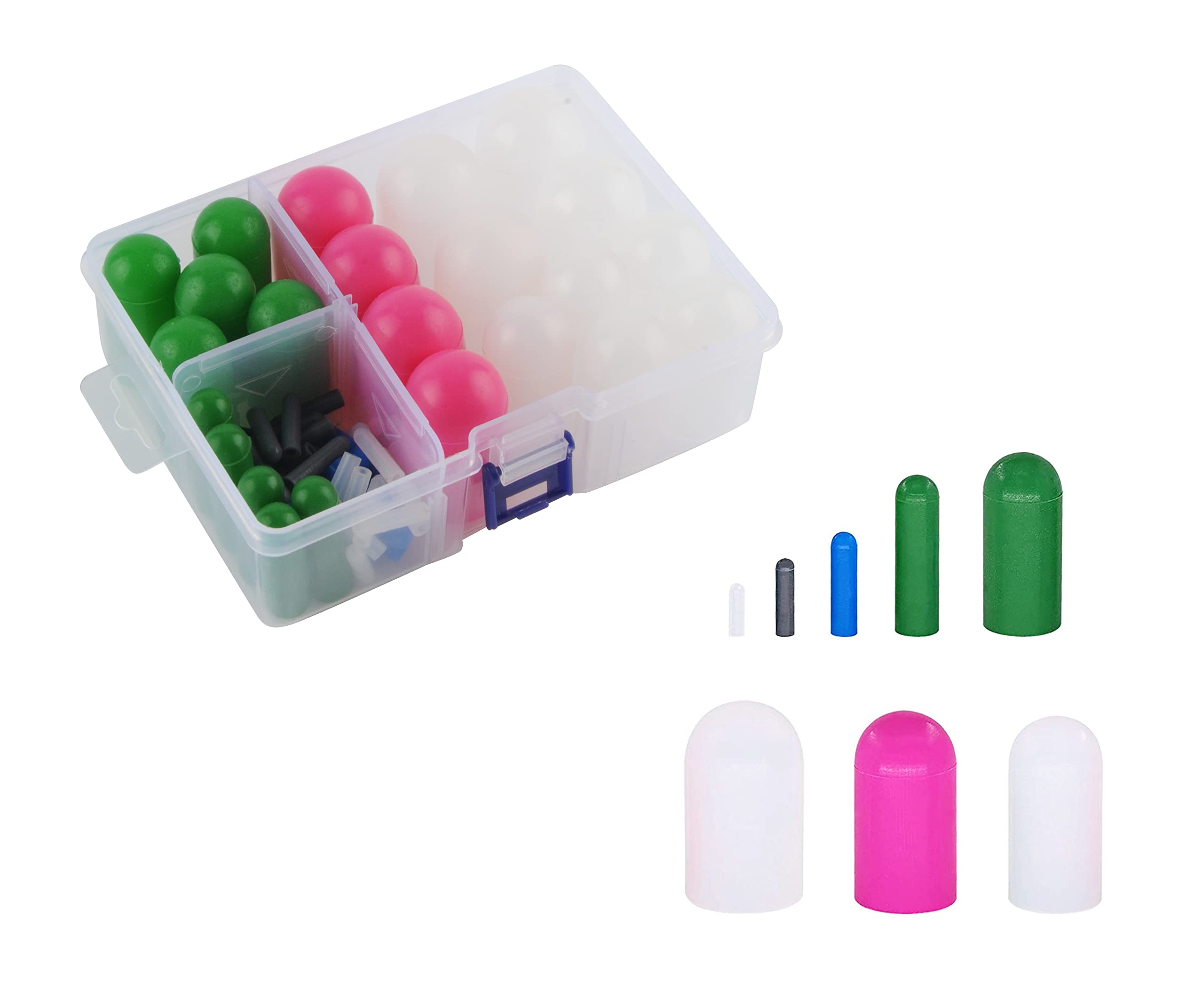 IMXMI 53Pcs High Temp Silicone Rubber End Cap Kit, Masking System Kit Perfect for Powder Coating, Plating, Media Blasting, Hydro Dipping