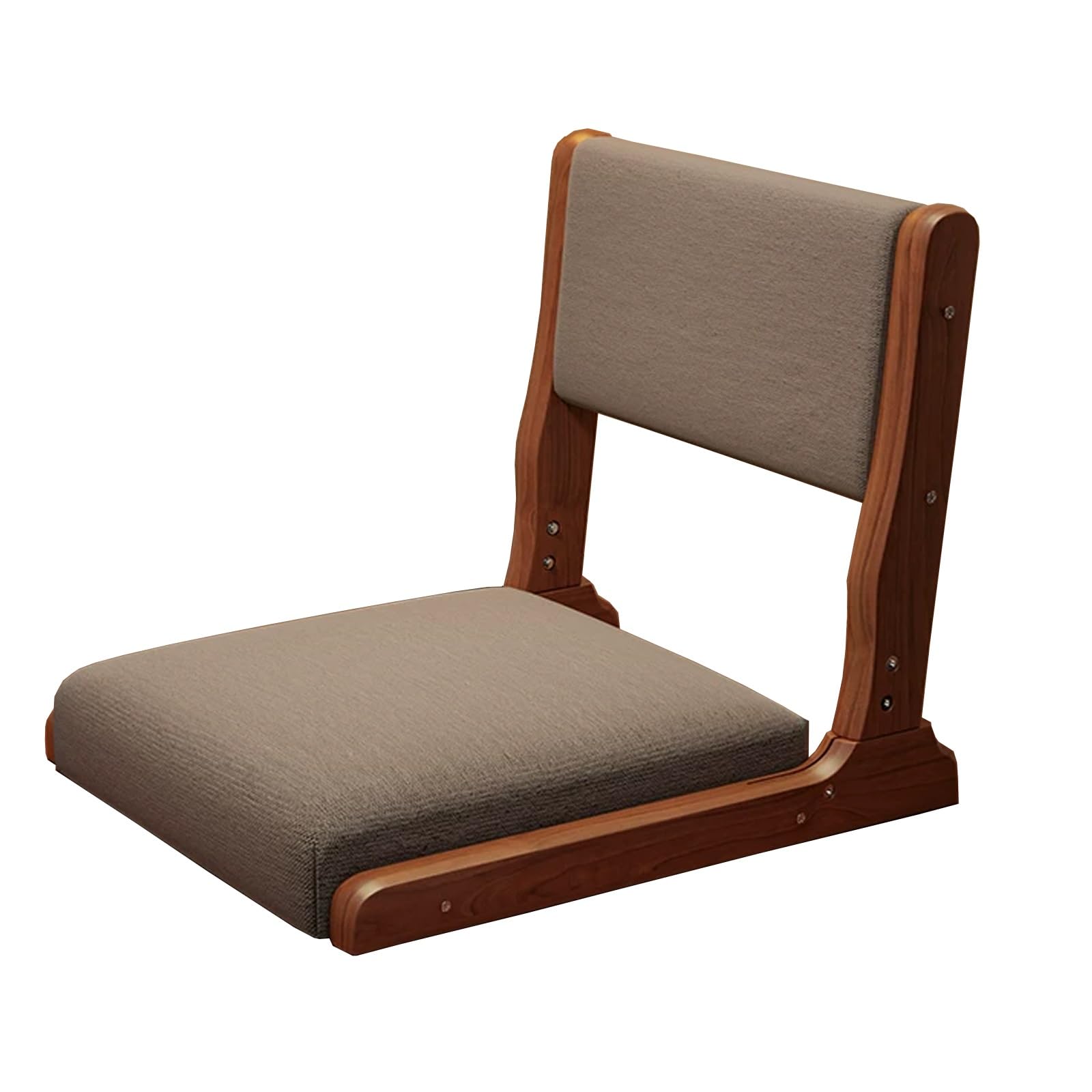 Silla japonesa plegable con soporte para la espalda, sofá perezoso sin patas, para meditación, té, lectura y relajación, cómodo asiento portátil