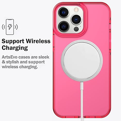 Miniatura 4 de ArtsEvo Funda diseñada para iPhone 13 Pro Max, protección contra caídas de 6.6 pies, funda protectora de cámara de cuerpo completo, color rosa
