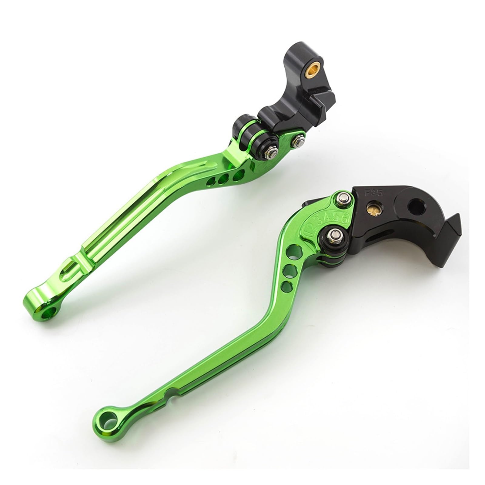TINGYUS Motorbike Brake Lever for Kawasaki for ZX10R 2006-2015 Motorcycle Accessories Adjustable Brake Clutch Lever(177mm Green)