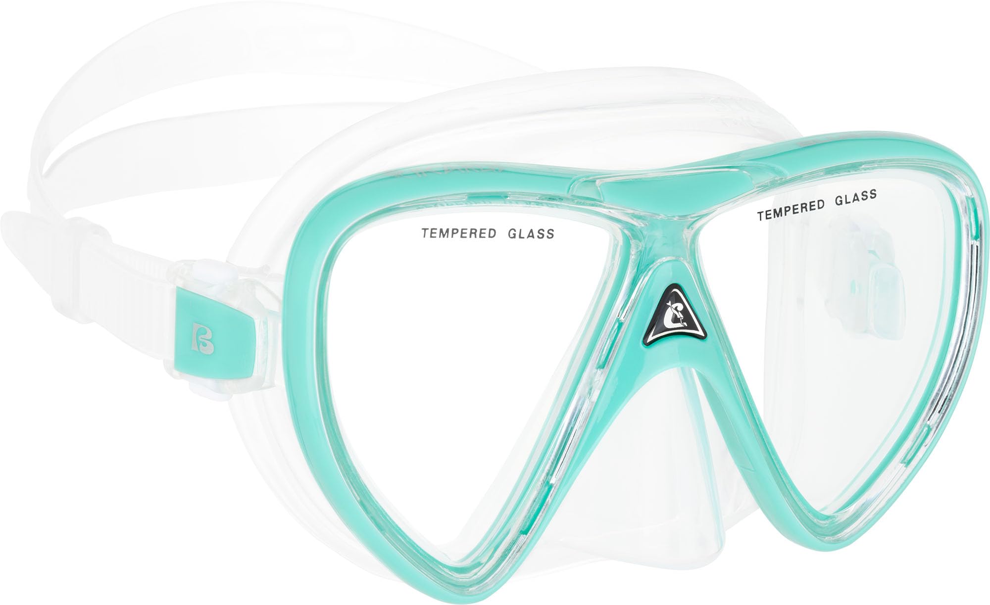 Cressi Ikarus - Máscaras de 2 lentes, transparente/verde aguamarina
