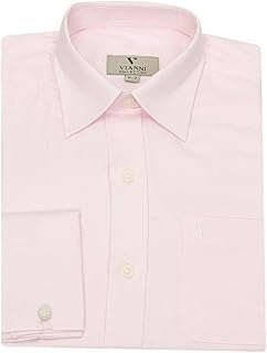 SIRRI Boys,Clothing,Tops, T-Shirts & Shirts,Button-Down Shirts Baby Boys French Cuff Dress Shirt Slim Fit Cotton