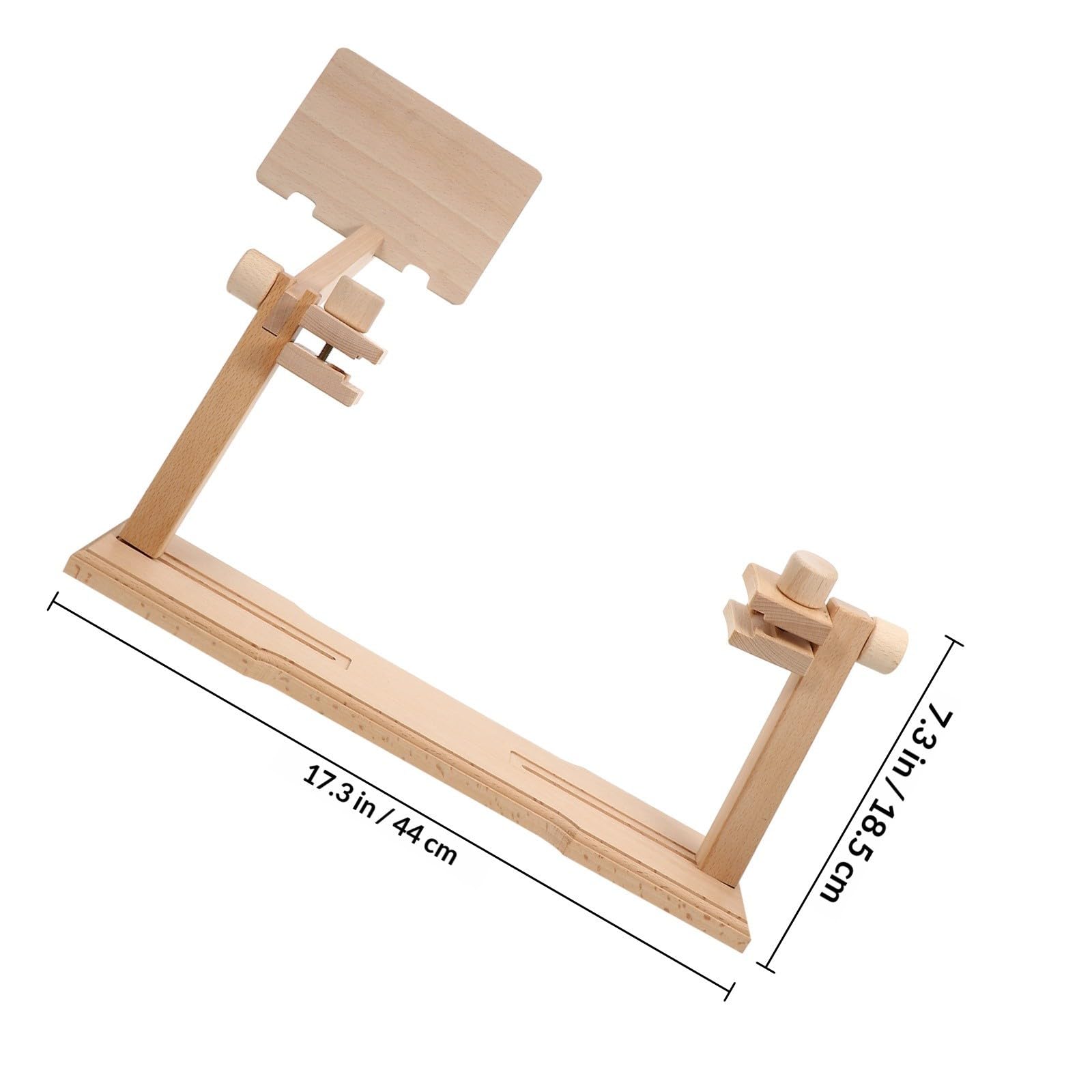 Support à Broder en Bois Réglable pour Table, Cadre Rotatif