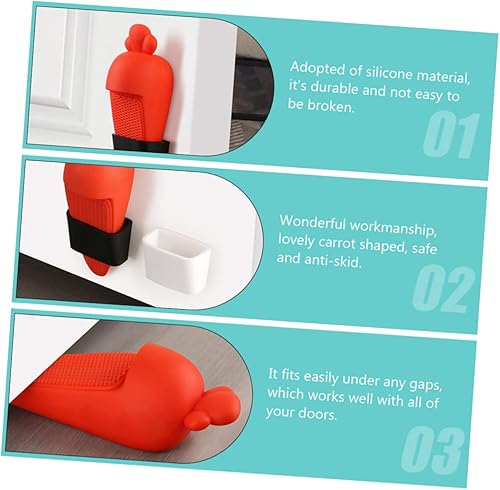 Miniatura 5 de Tope de puerta en forma de zanahoria para puerta de colisión, protector de pared para puerta de oficina en casa