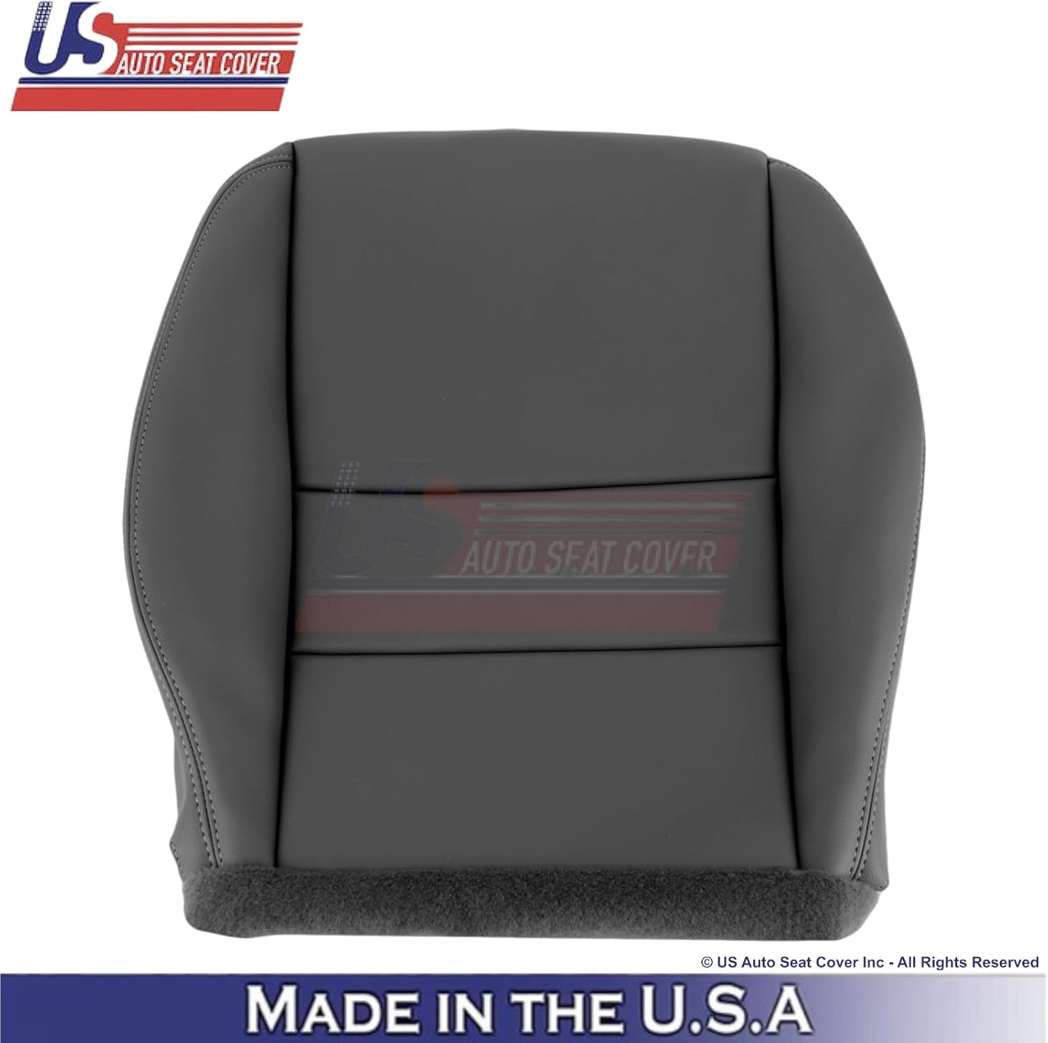 US Auto Seat Cover 2003-2007 fits Honda Accord Genuine Leather Front Replacement Seat Covers Black