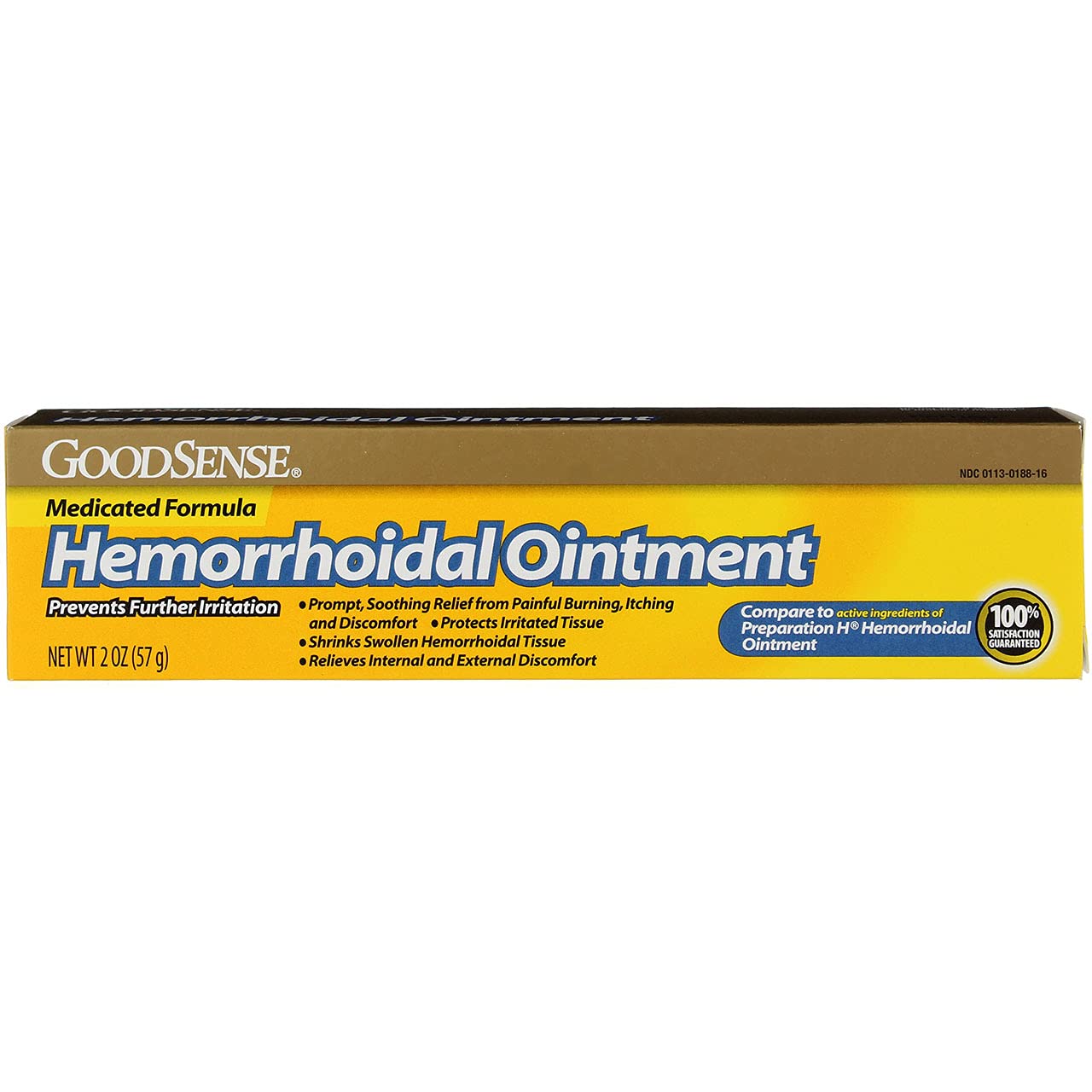 Good Sense Hemorrhoidal Ointment, Phenylephrine HCl, Petrolatum, Mineral oil, Relief from Burning, Itching and Discomfort of Hemorrhoids, 2 Ounces