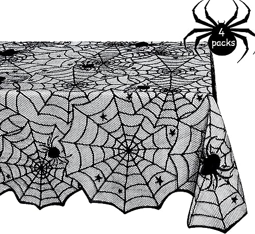 Halloween Lace Tablecloths Black Table Cloths Spiderweb Table Fabrics Decor