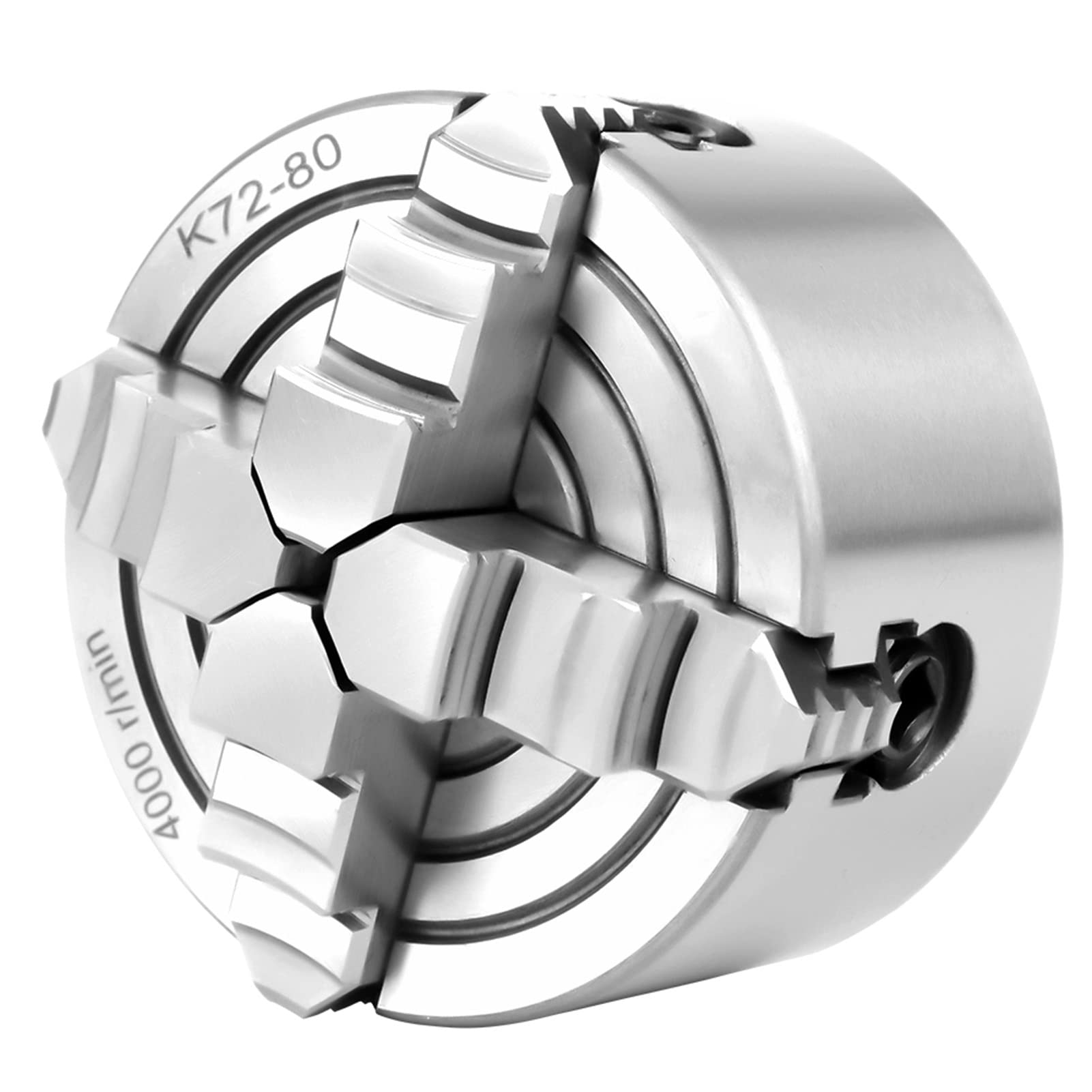 Mandril de Torno 4 Mandíbulas Independientes 80mm Diámetro Reversible Metal Ajustable 3 Pulgadas para Maquinaria Industrial