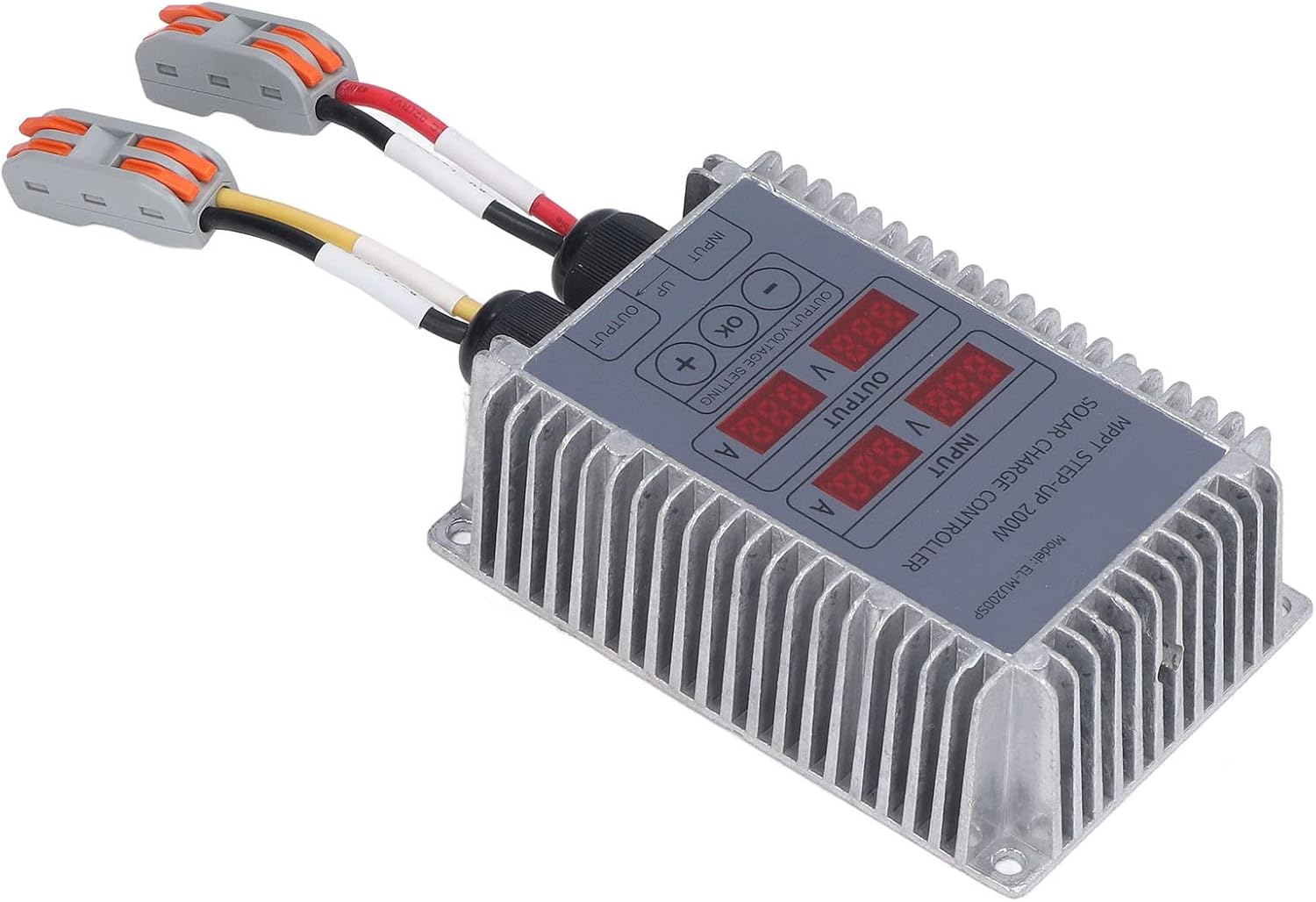 Yctze Solar Battery Controller, Adjustable 24-85V Boost MPPT Controller with Display, Suitable for 48V 400W Solar Panels (200W)