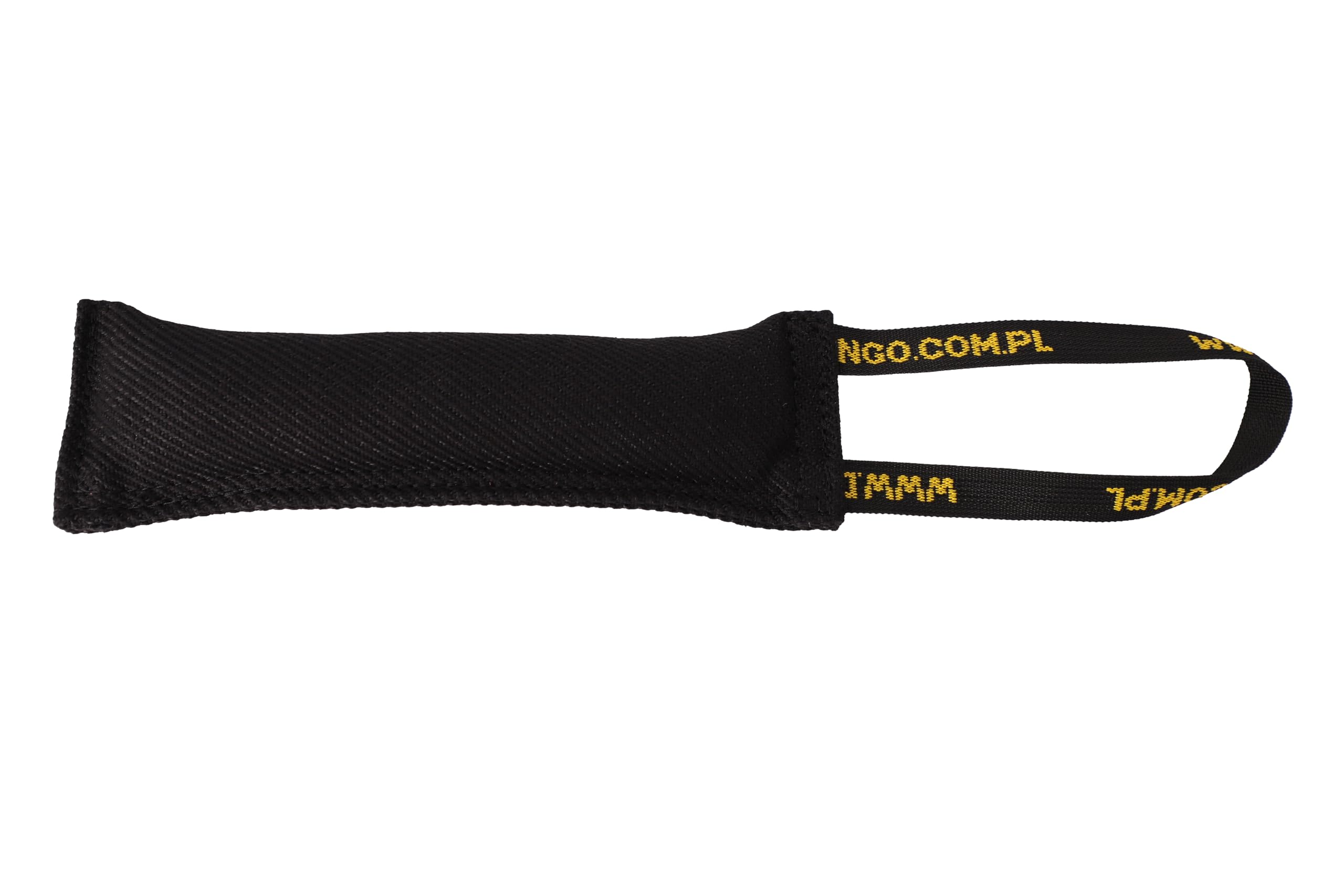 Dingo Waldemar Rutkowski Nylcot Dog Toy – Durable Bite Tug with Sturdy Handle for Training, Tug of War, Retrieval & Play – Handmade, 28 cm, Black (Z30048)