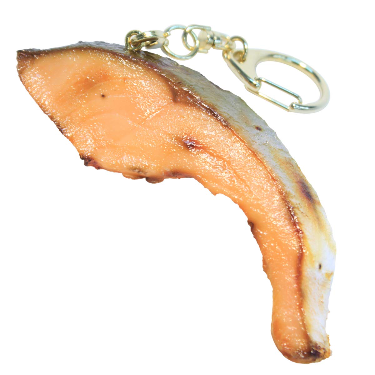 Amazon.co.jp: キーホルダー 食品サンプル 焼き鮭切り身ロング