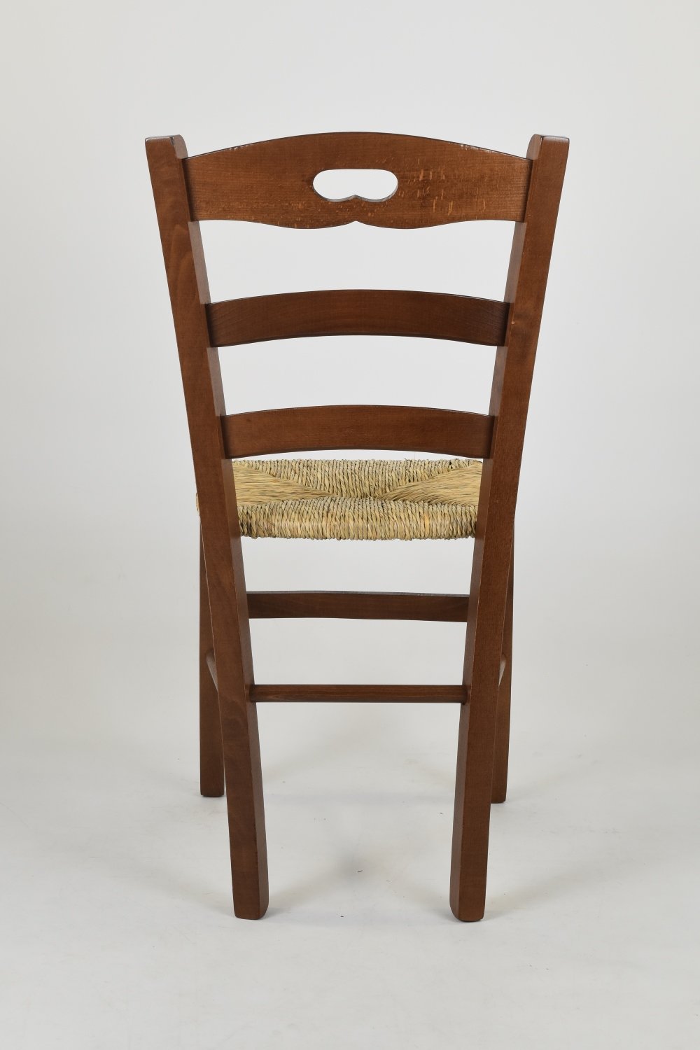 t m c s Tommychairs - Set 2 sillas Cocina Savoie en Madera de Haya Color Nuez y Asiento en Paja